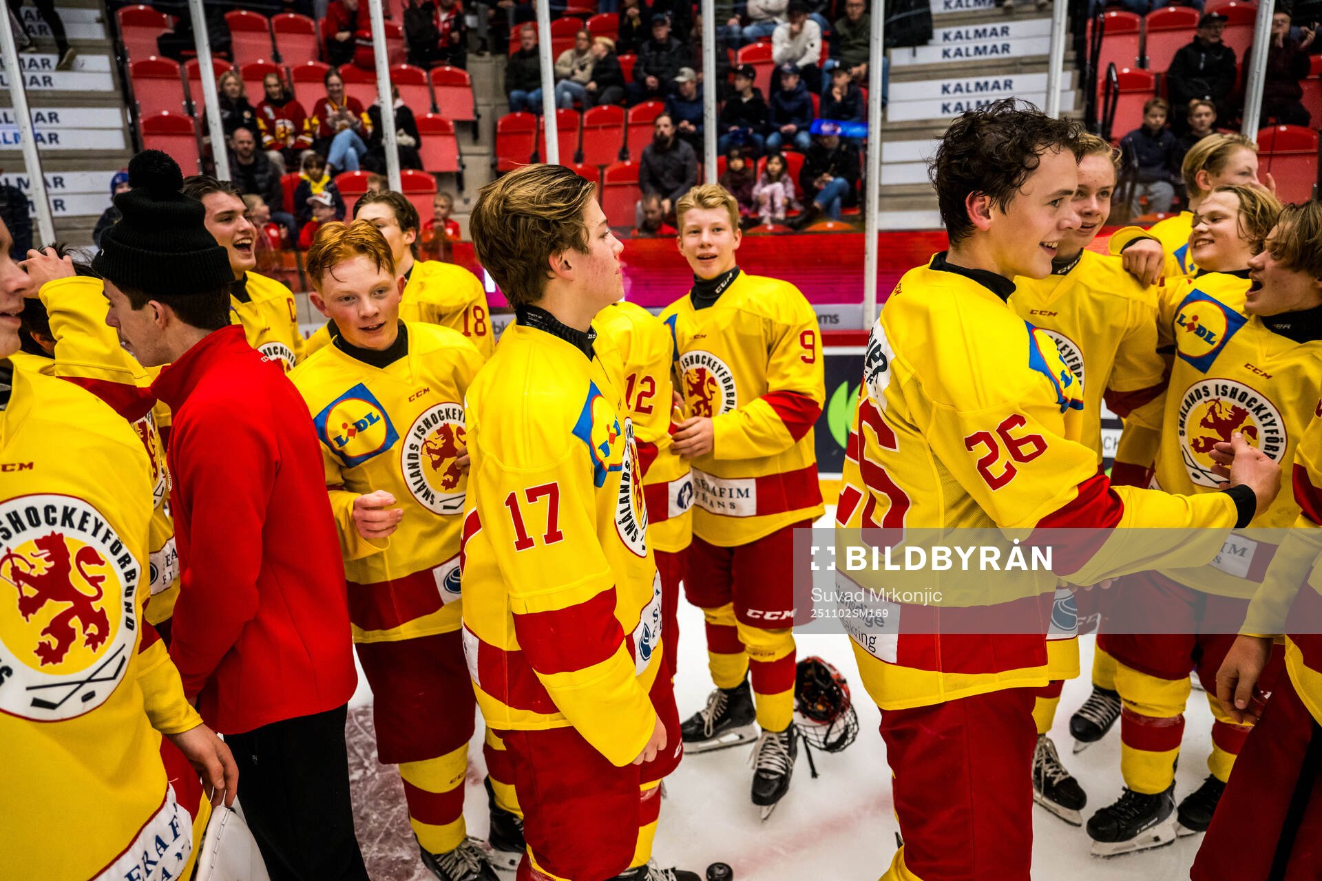 Smålands spelare jublar