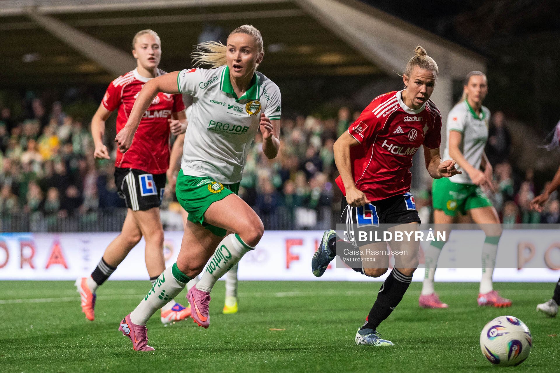 Hammarbys Anna Jøsendal och IFK Norrköpings Jessica Wik