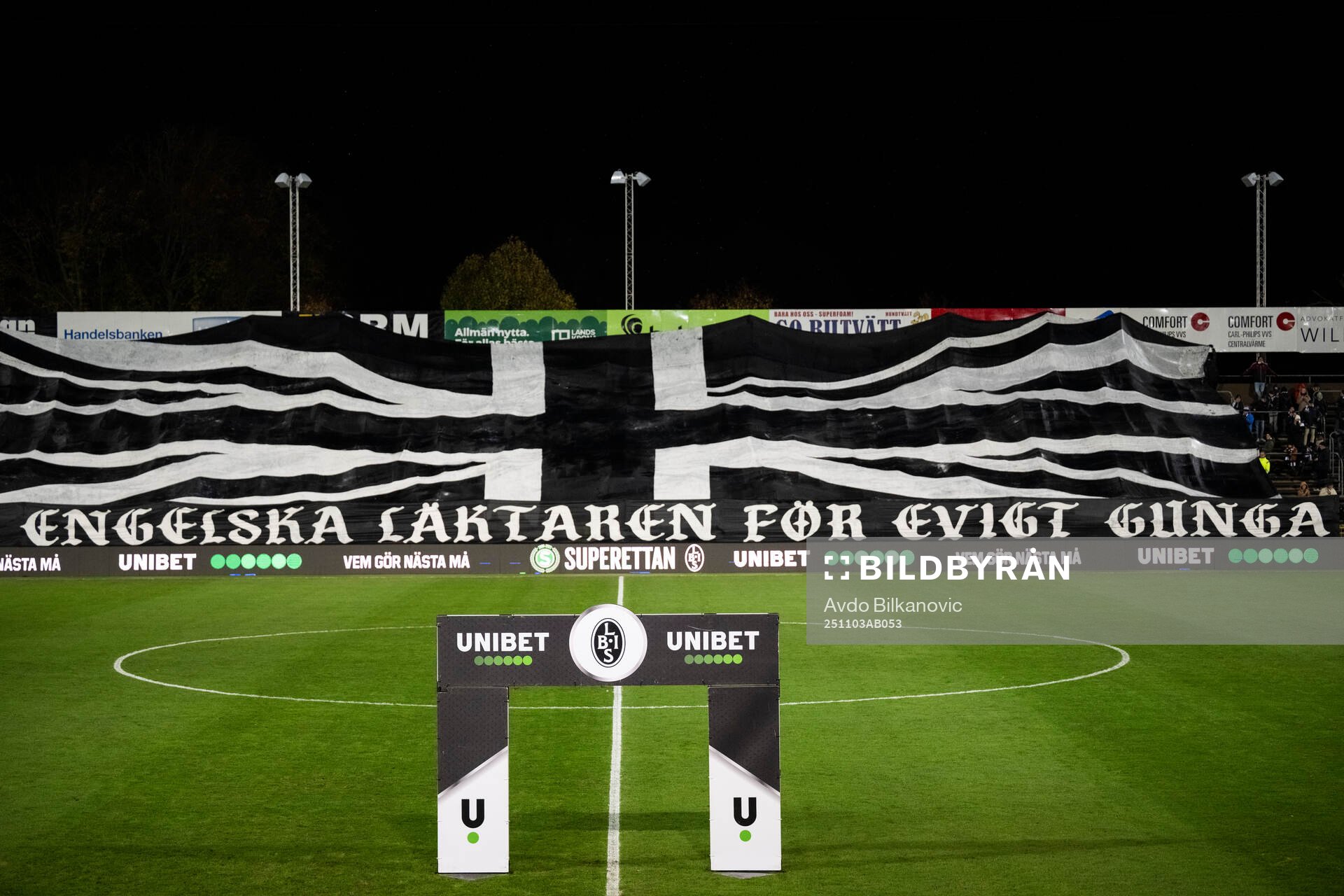 Landskronas med banderoll