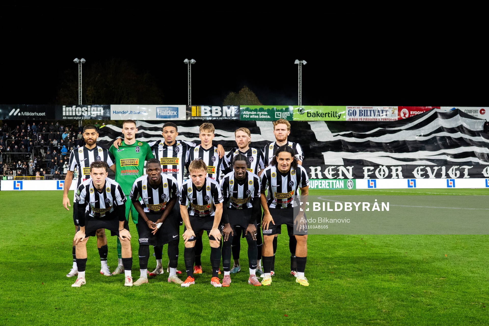 Landskronas startelva Marcus Pettersson, André Alvarez