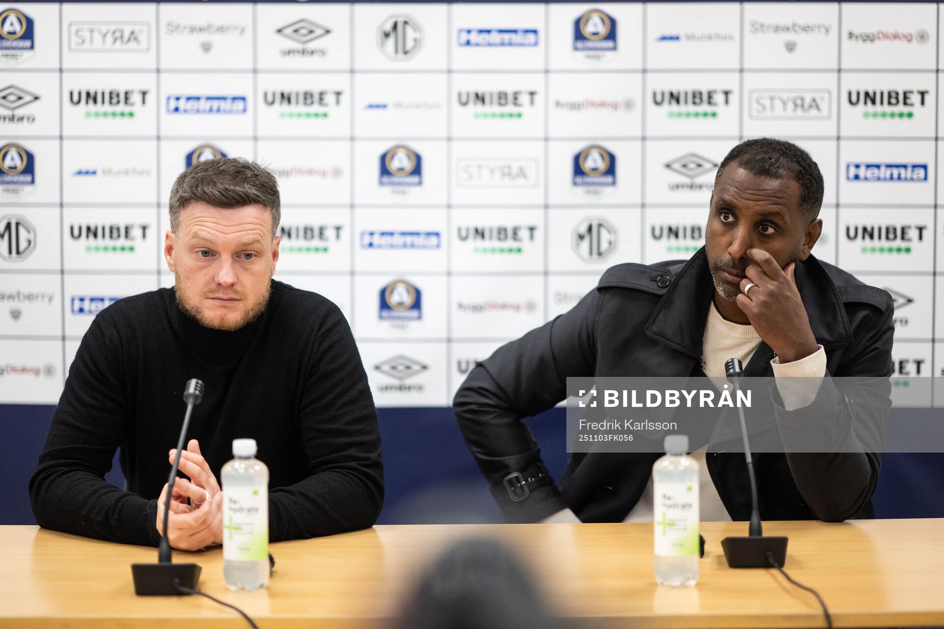 Hammarbys tränare Kim Hellberg och Degerfors tränare