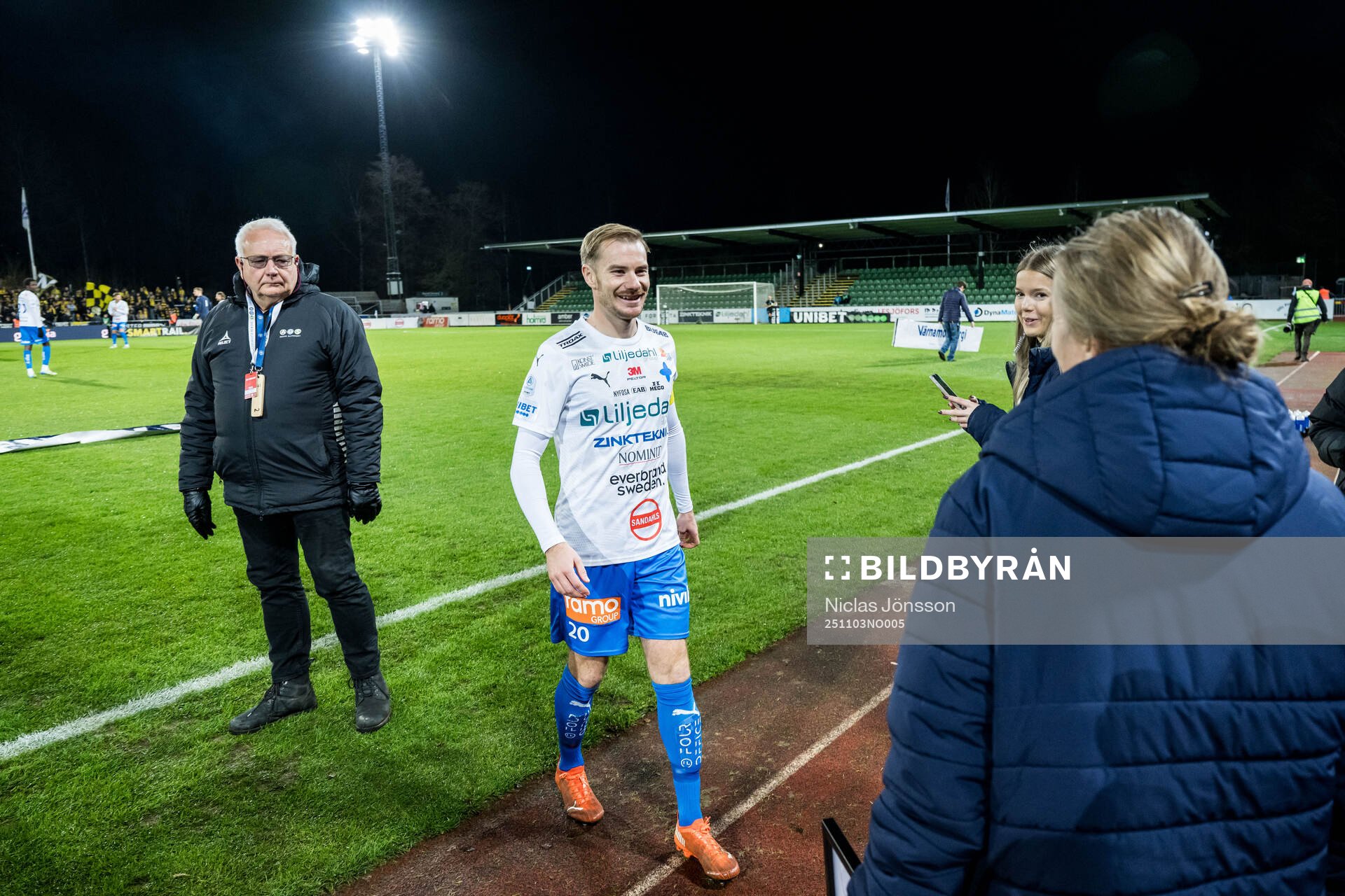 Värnamos Freddy Winsth tackas av
