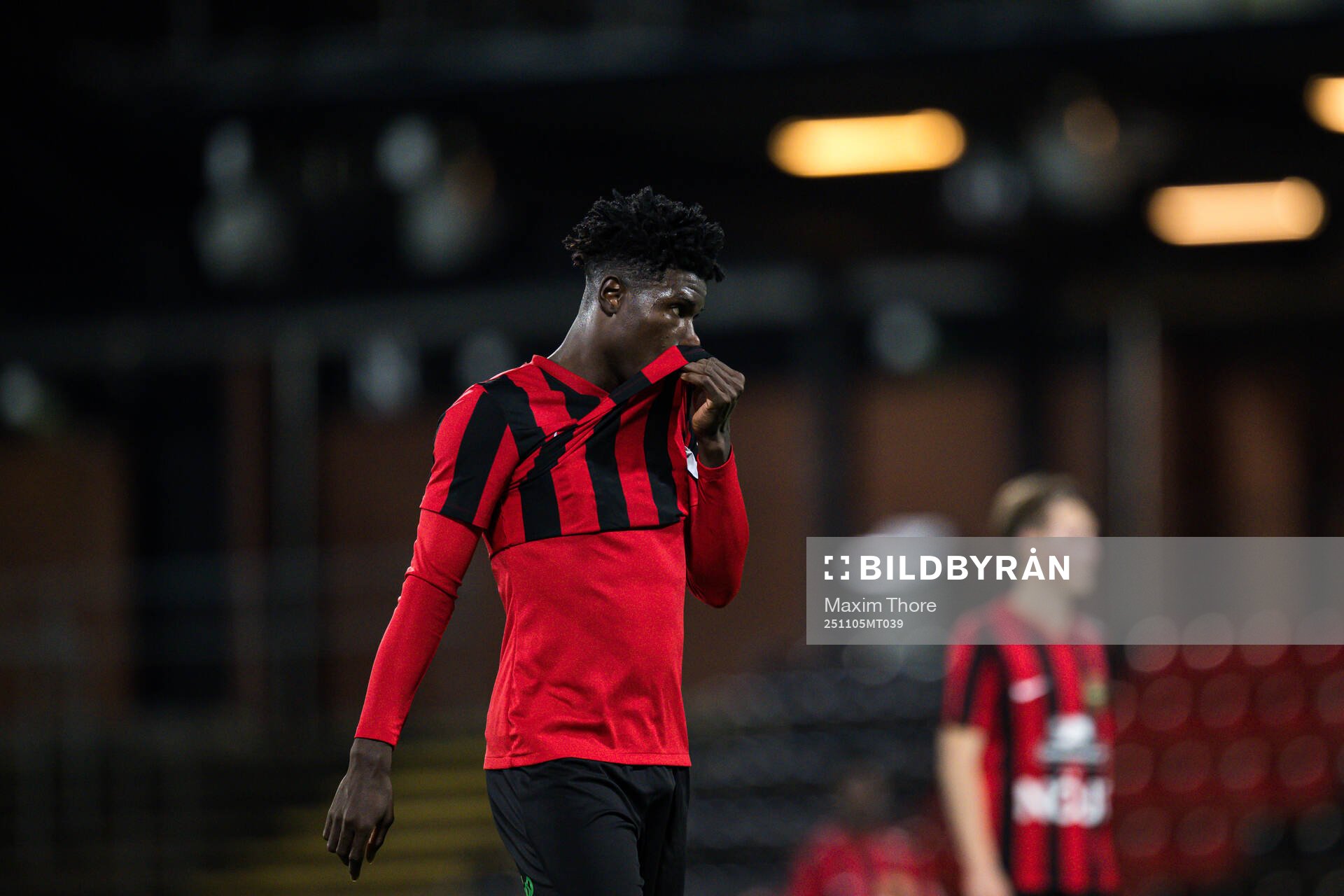 Courage Otokwefor of Brommapojkarna looks dejected