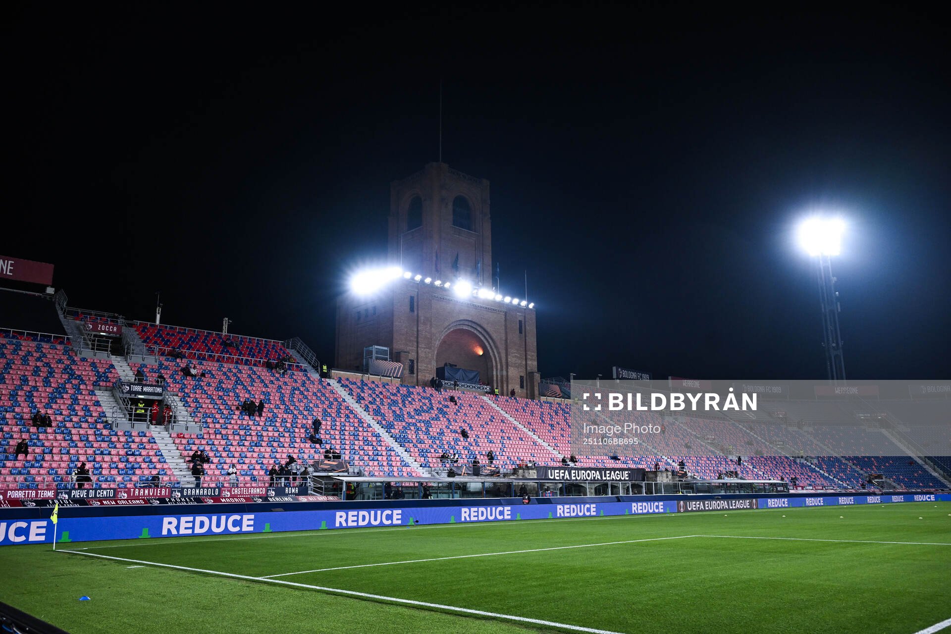 Interior view of Renato Dall'Ara Stadium