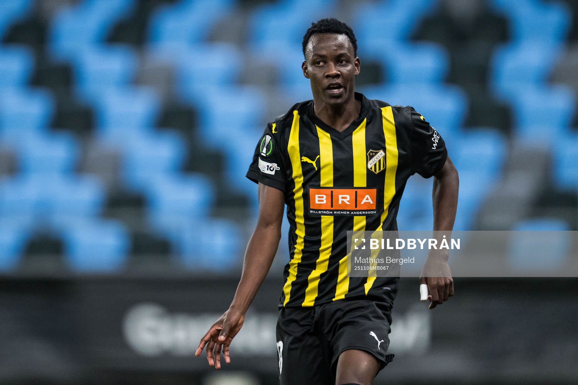 John Paul Dembe of Häcken celebrates