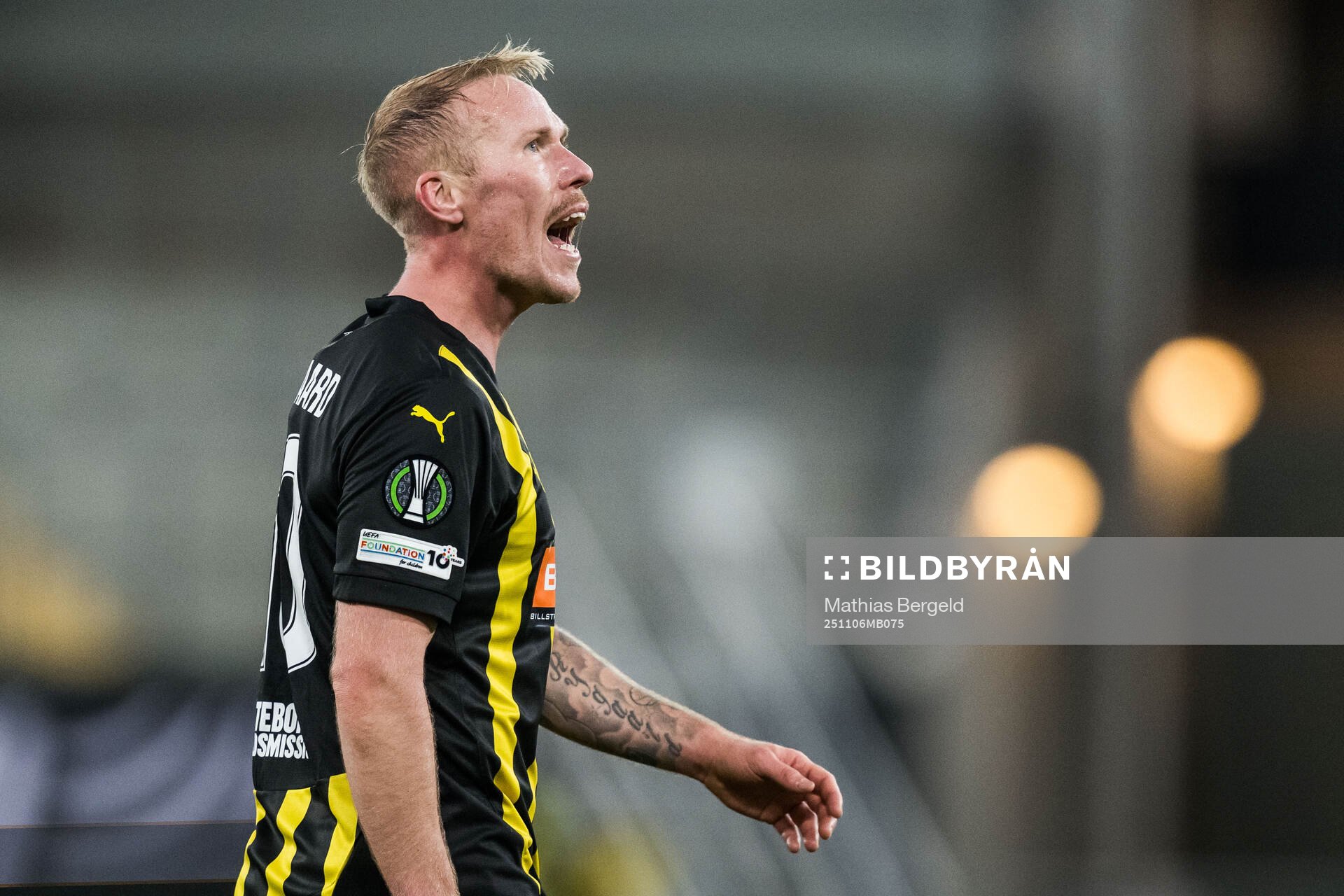 Mikkel Rygaard Jensen of Häcken reacts