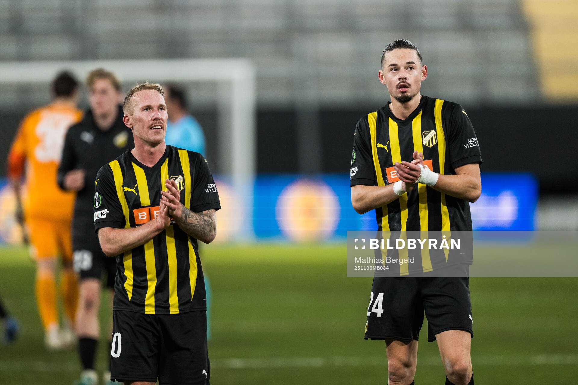 Mikkel Rygaard Jensen and Amor Layouni of Häcken