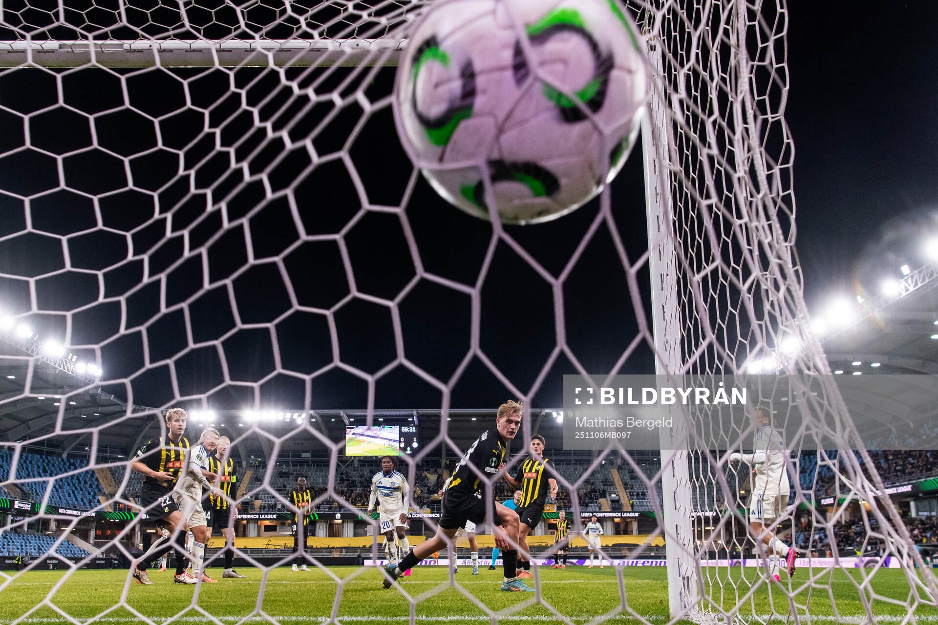 Martial Godo of Strasbourg scores 0-2 past Olle Samuelsson