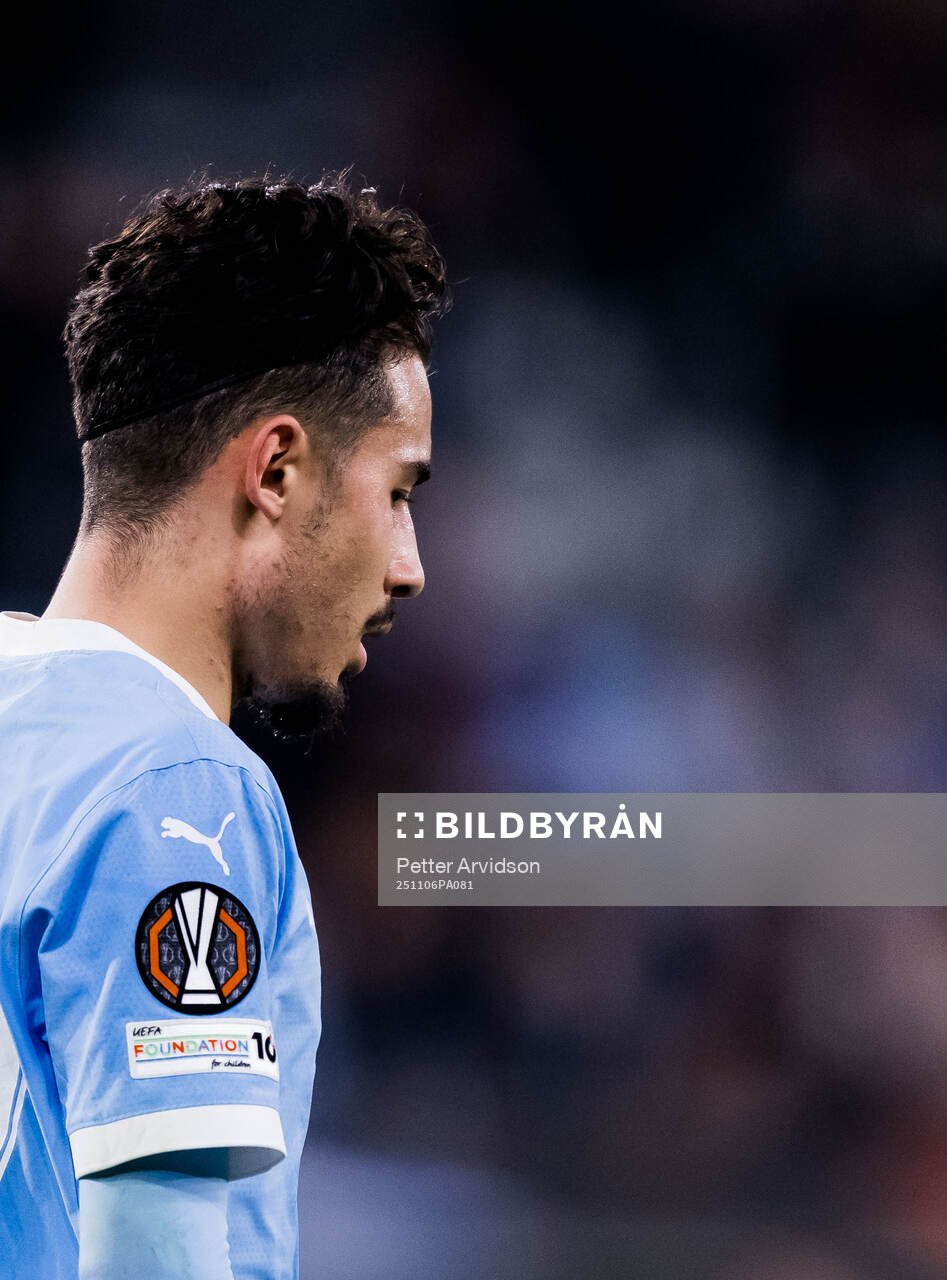 Adrian Skogmar of Malmö FF looks dejected
