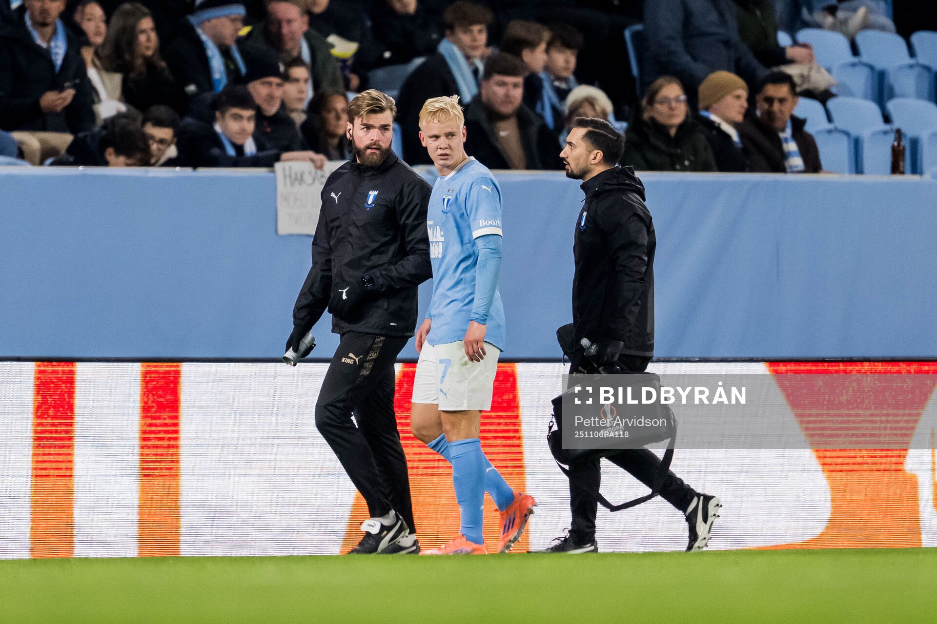 Otto Rosengren of Malmö FF leaves the pitch