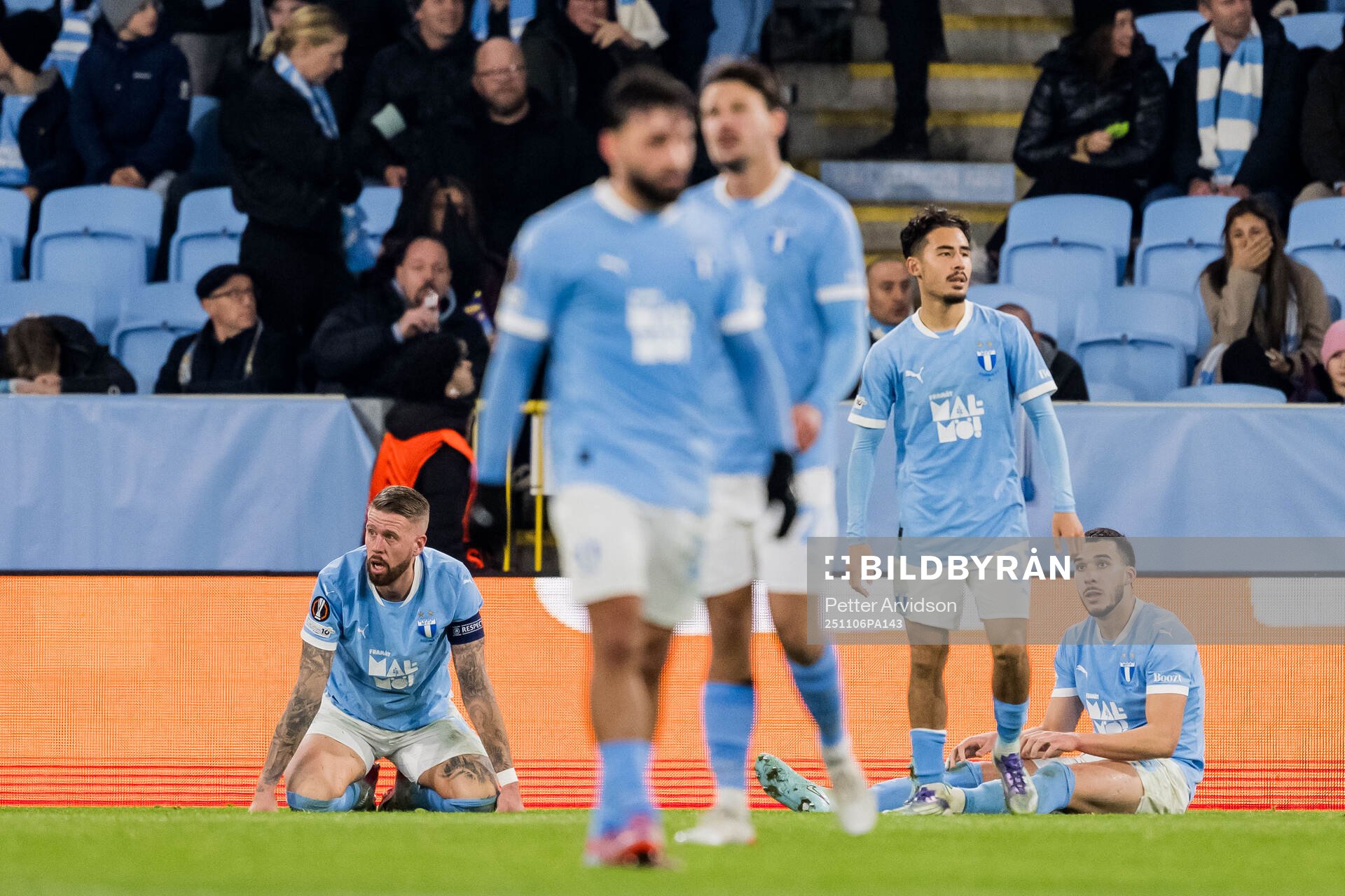 Pontus Jansson, Adrian Skogmar, and Andrej Djuric of Malmö