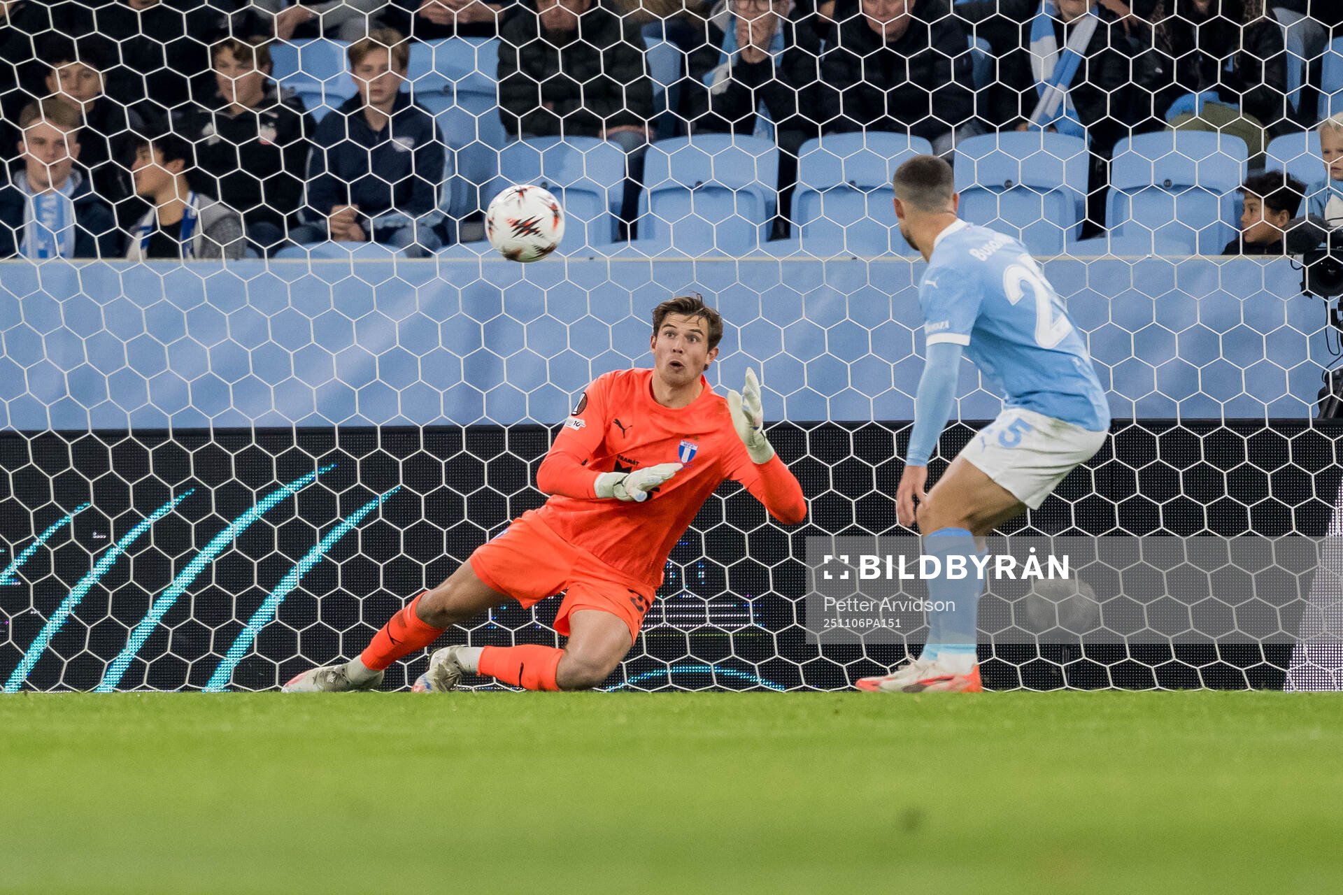 Goalkeeper Melker Ellborg of Malmö FF