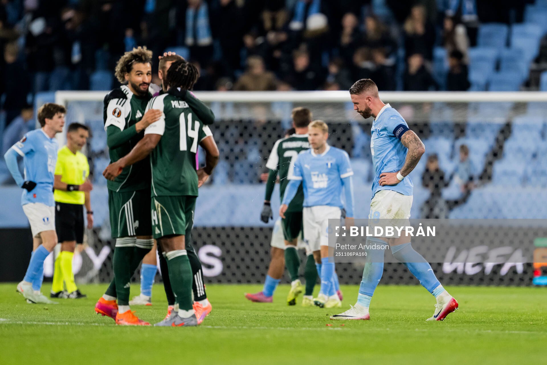 Pontus Jansson of Malmö FF looks dejected