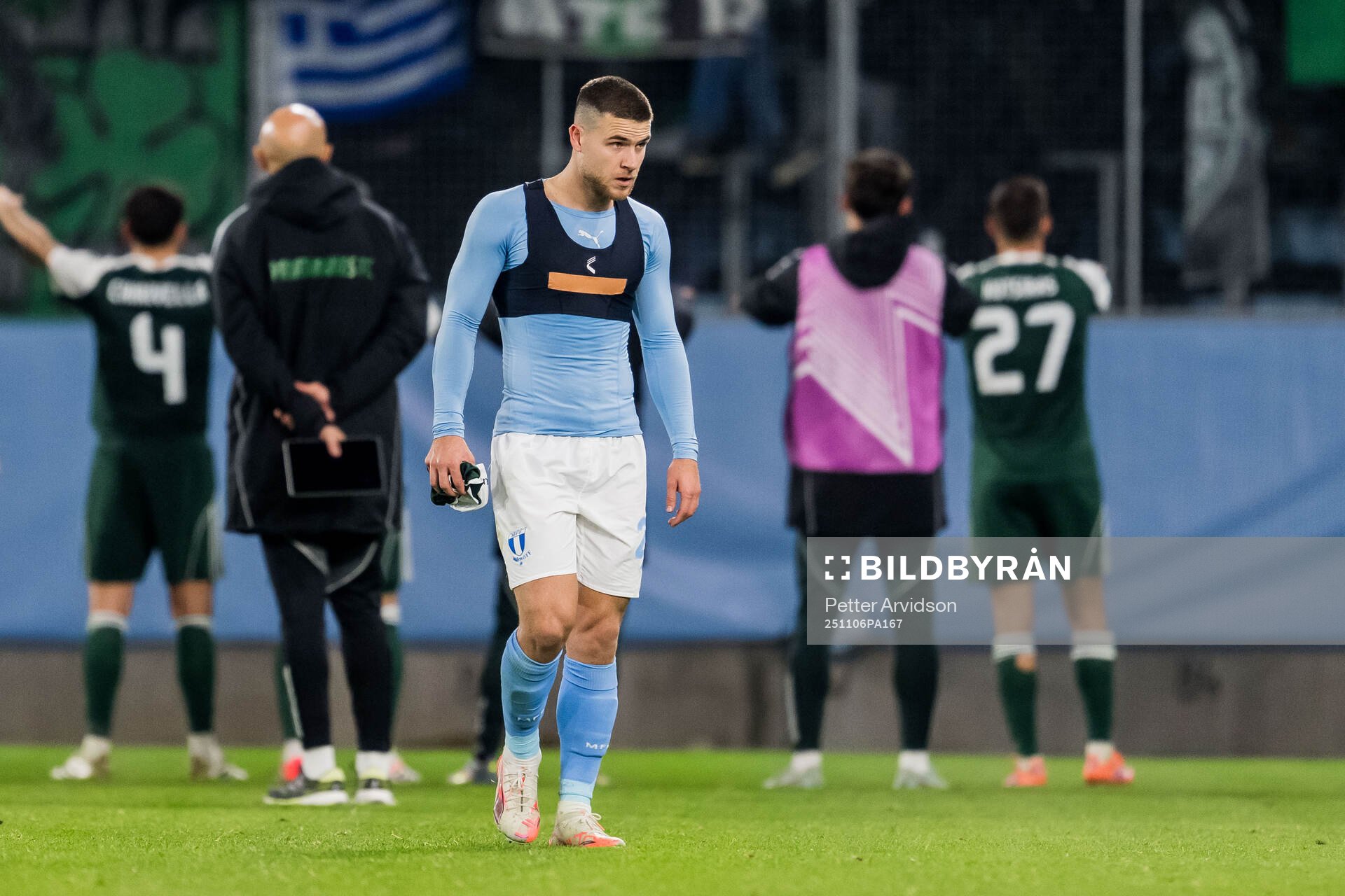 Gabriel Busanello of Malmö FF looks dejected