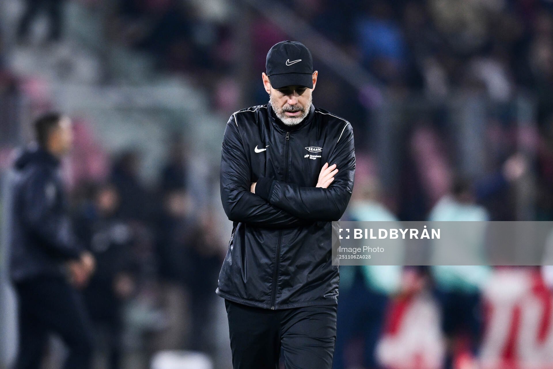 Head coach Freyr Alexandersson of Brann looks dejected
