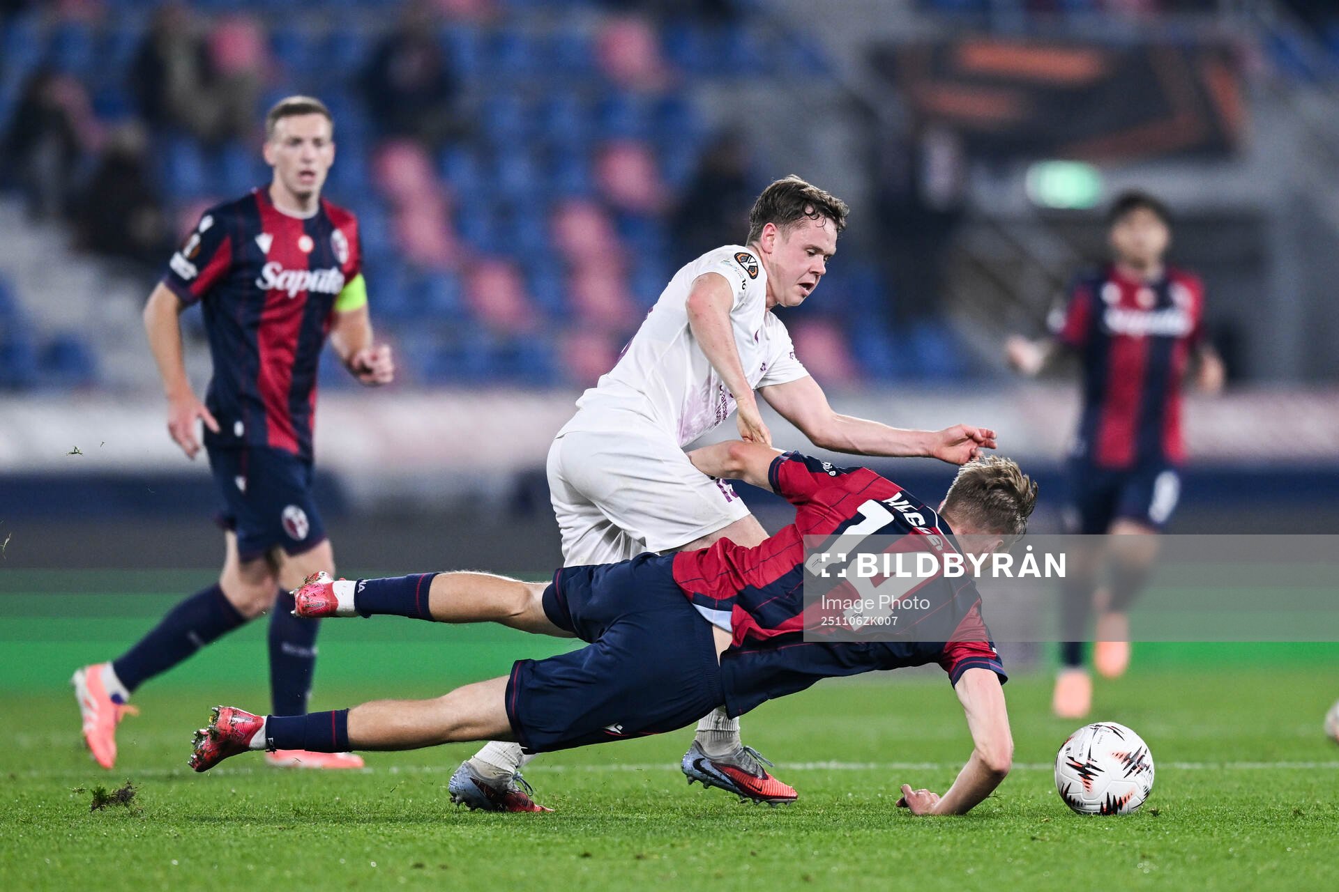 Eggert Aron Gudmundsson of Brann and Torbjørn Heggem of