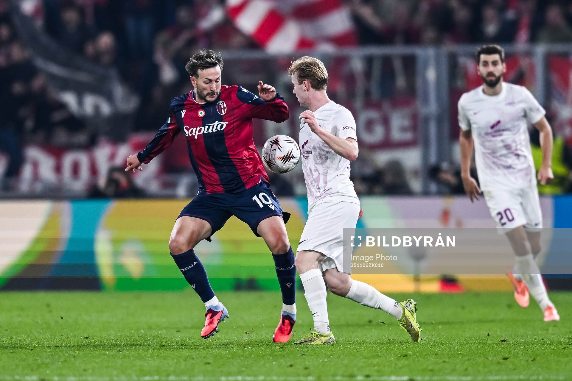 Federico Bernardeschi of Bologna and Markus Haaland of Brann