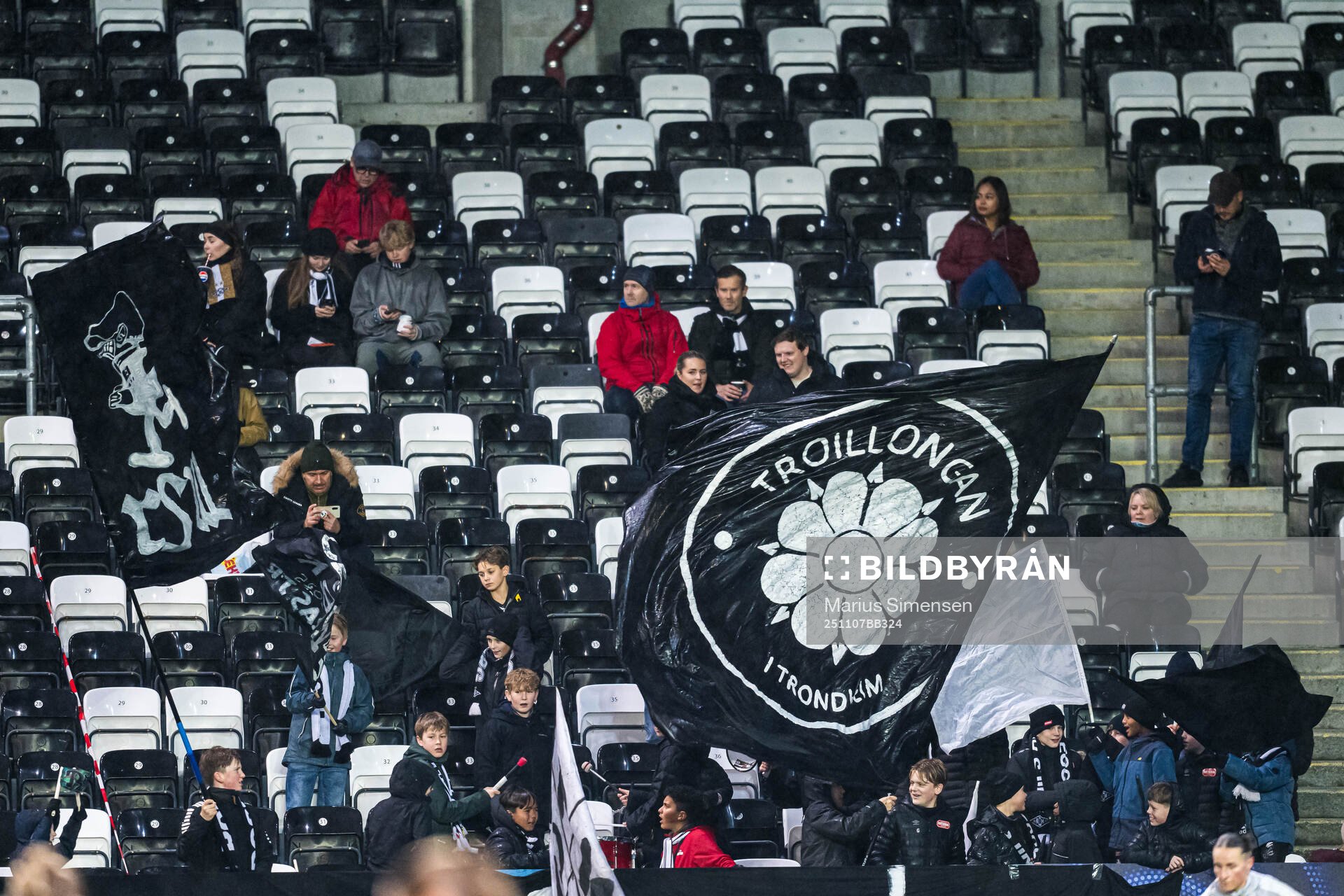 Spectators in the stands