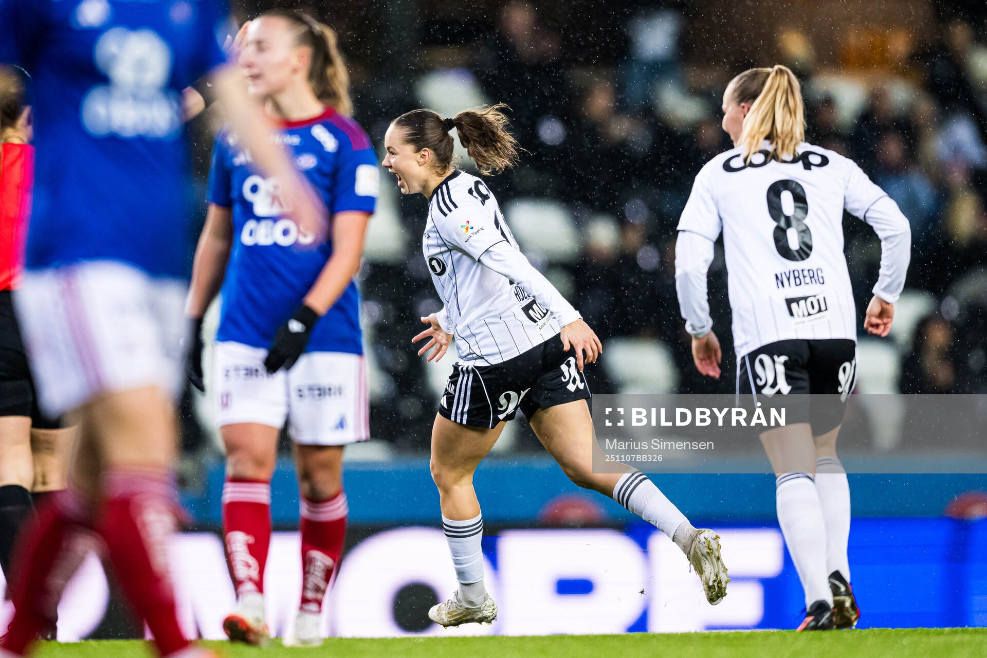 Rebecka Wanvik Holum of Rosenborg celebrates