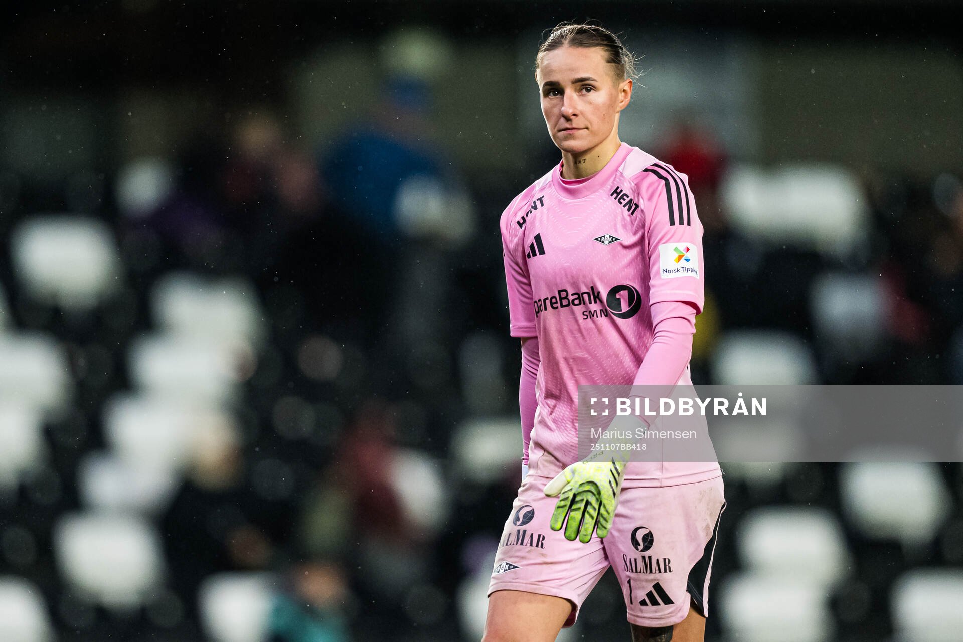 Goalkeeper Rugile Maria Rulyte of Rosenborg looks dejected