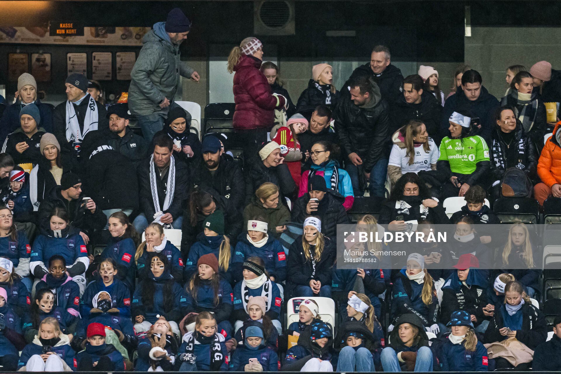 Spectators in the stands