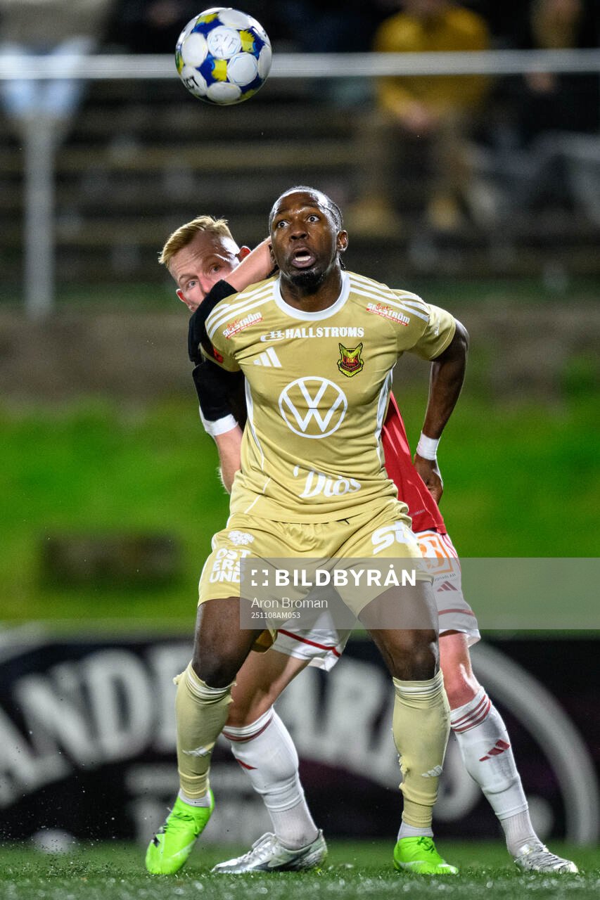 under fotbollsmatchen i Superettan mellan Sandvikens IF och