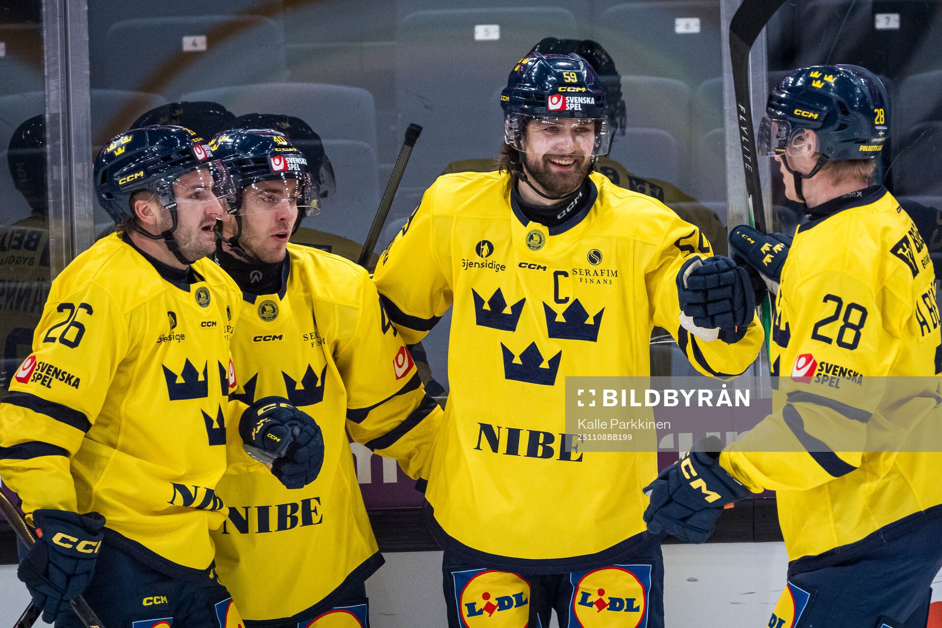 Erik Brännström, Andreas Wingerli, Linus Johansson and