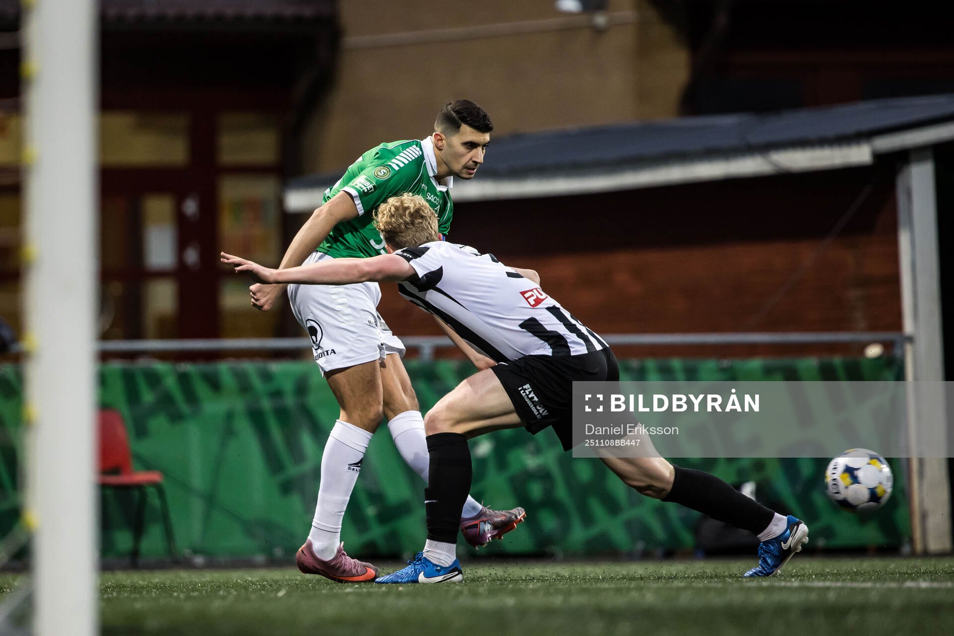 Under fotbollsmatchen i Superettan mellan Brage och