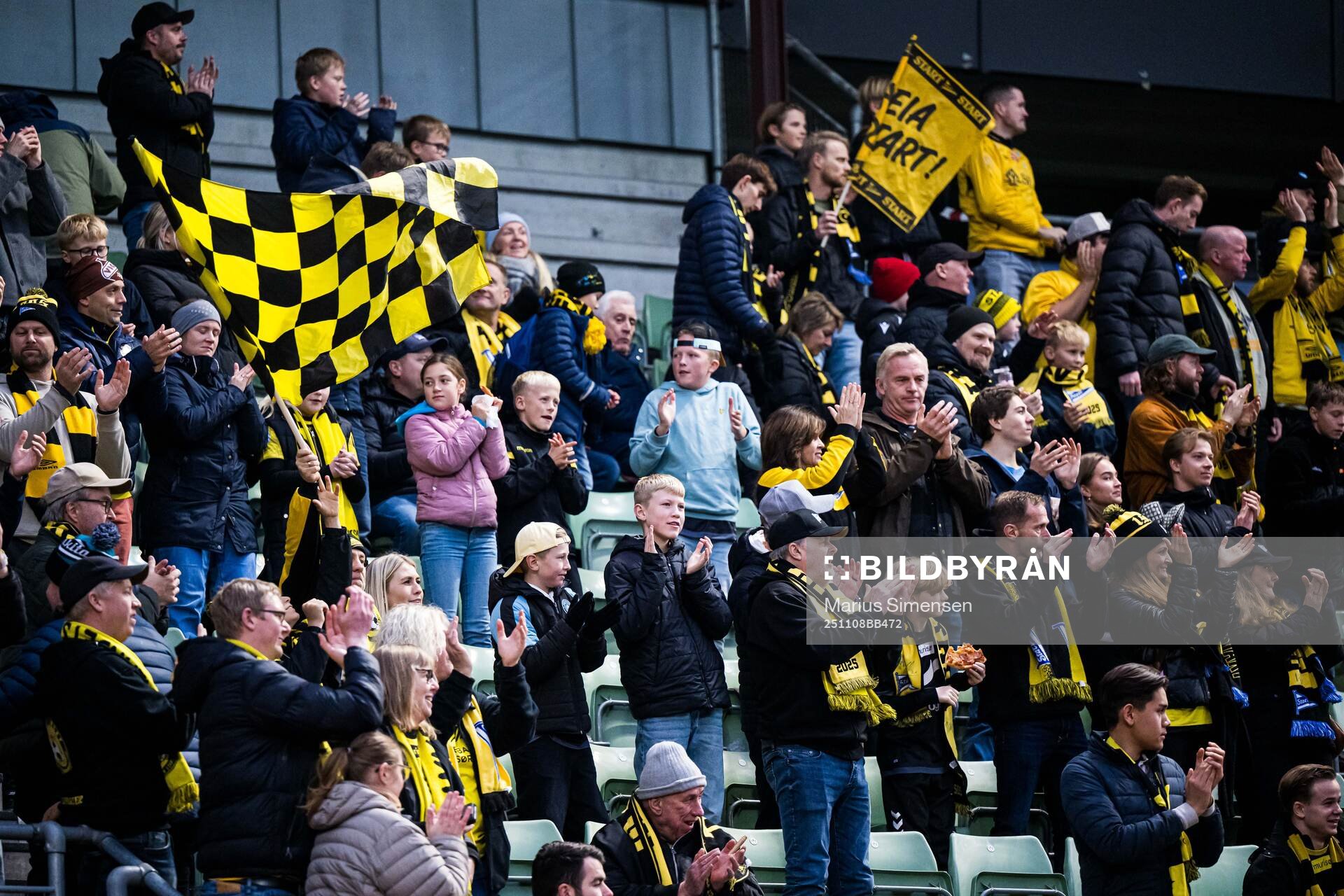 Spectators in the stands