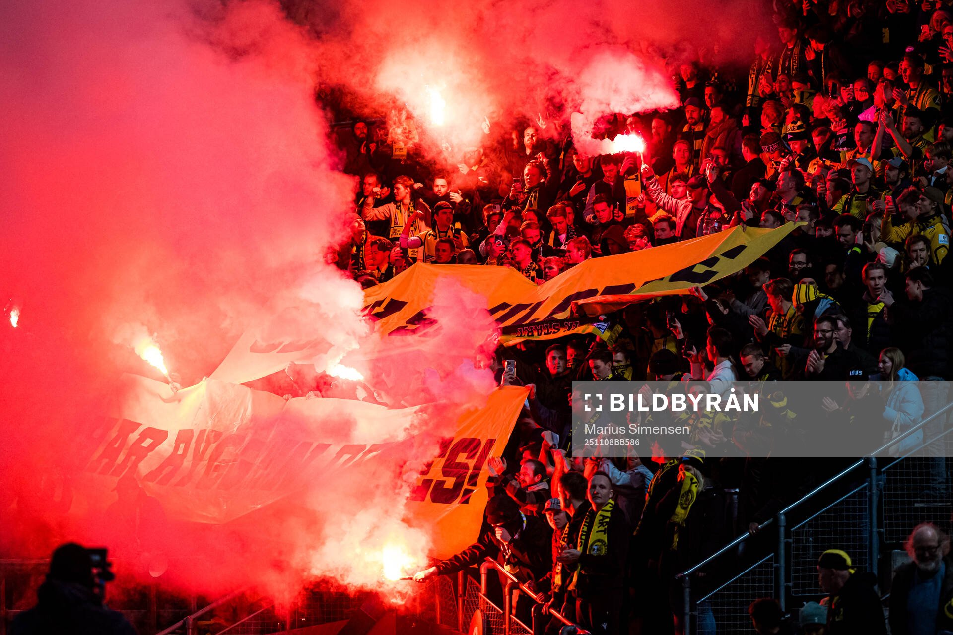 Spectators in the stands