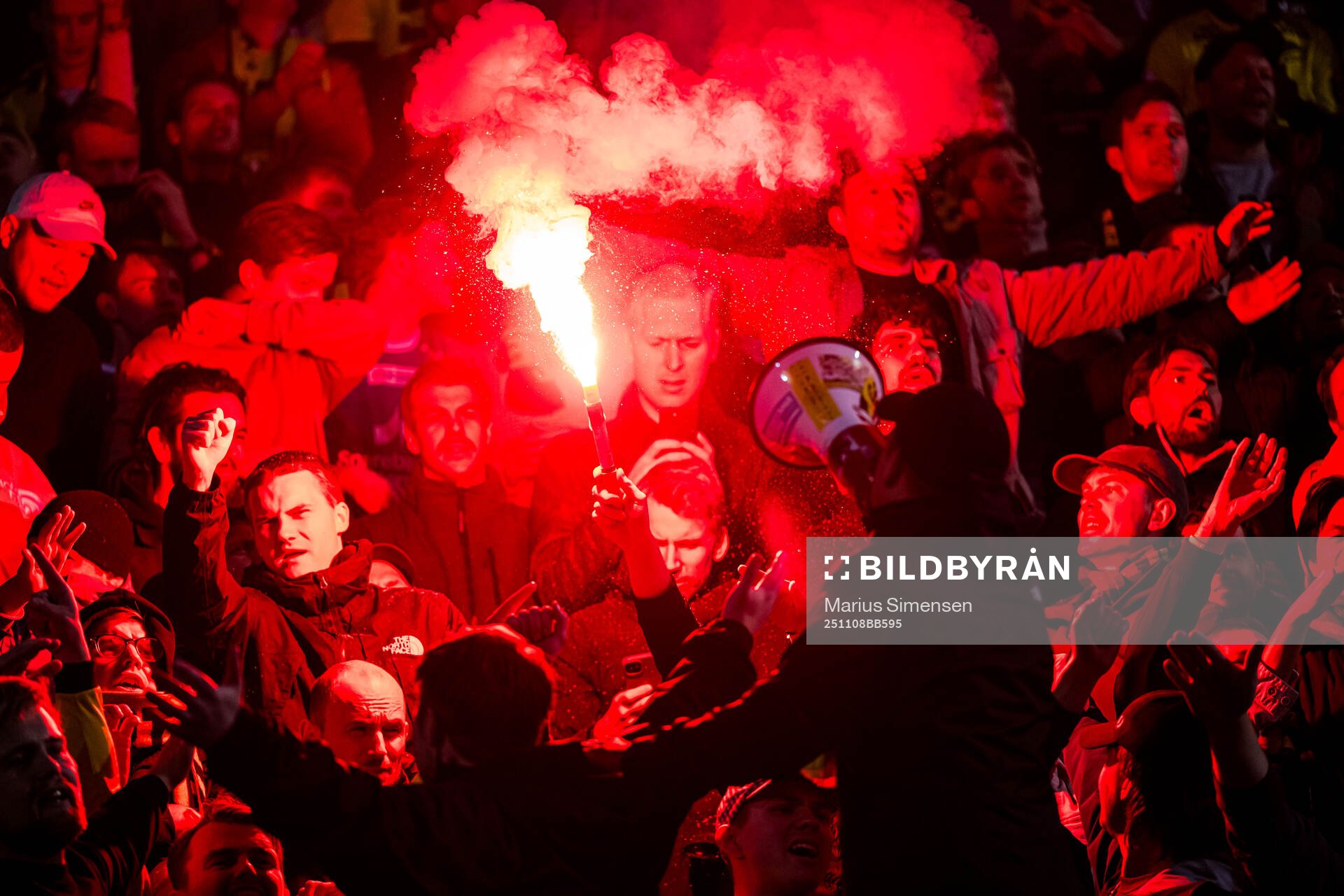Spectators in the stands