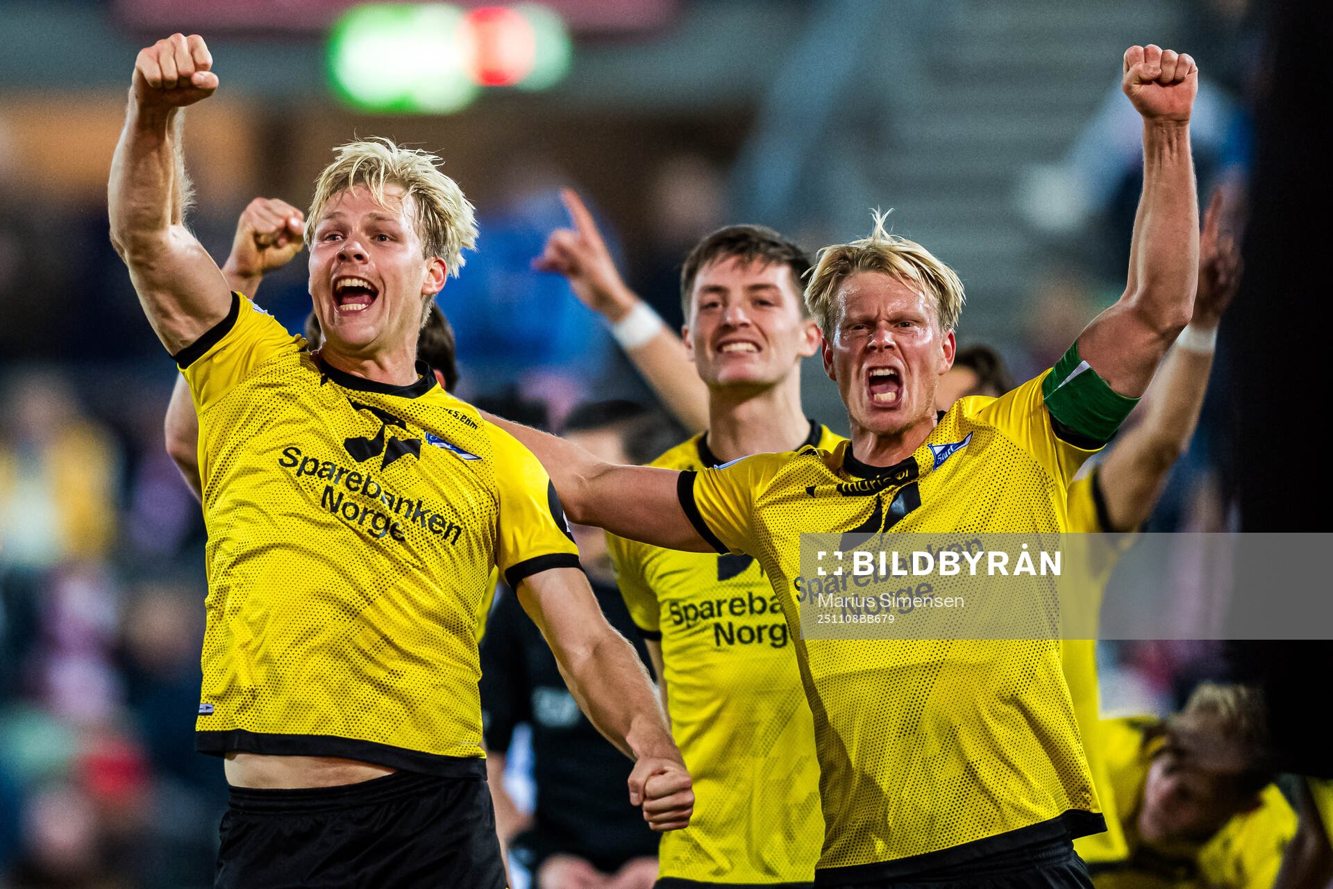 Håkon Holmefjord Lorentzen of Start celebrates