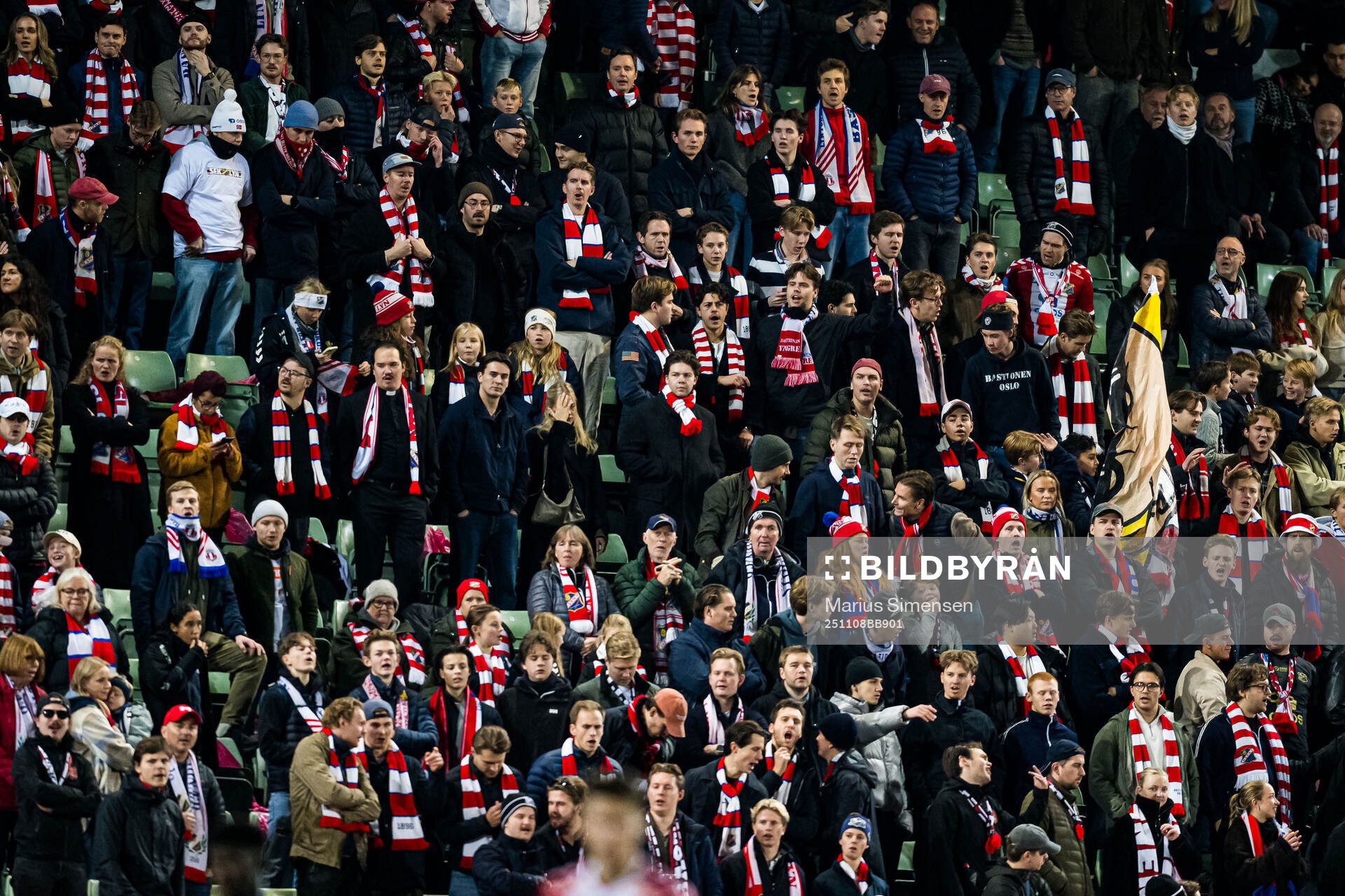 Spectators in the stands