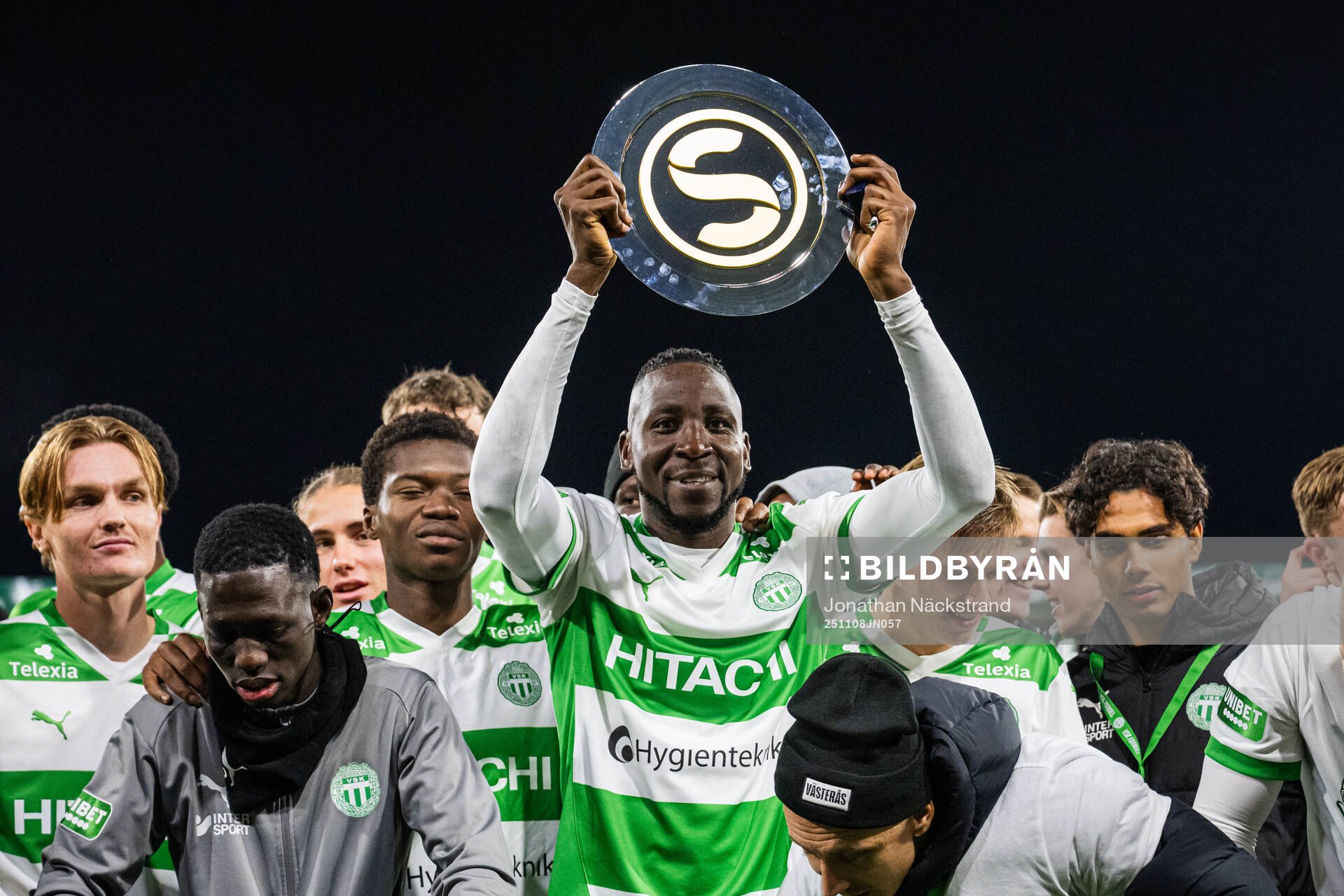 Västerås Frederic Nsabiyumva jublar