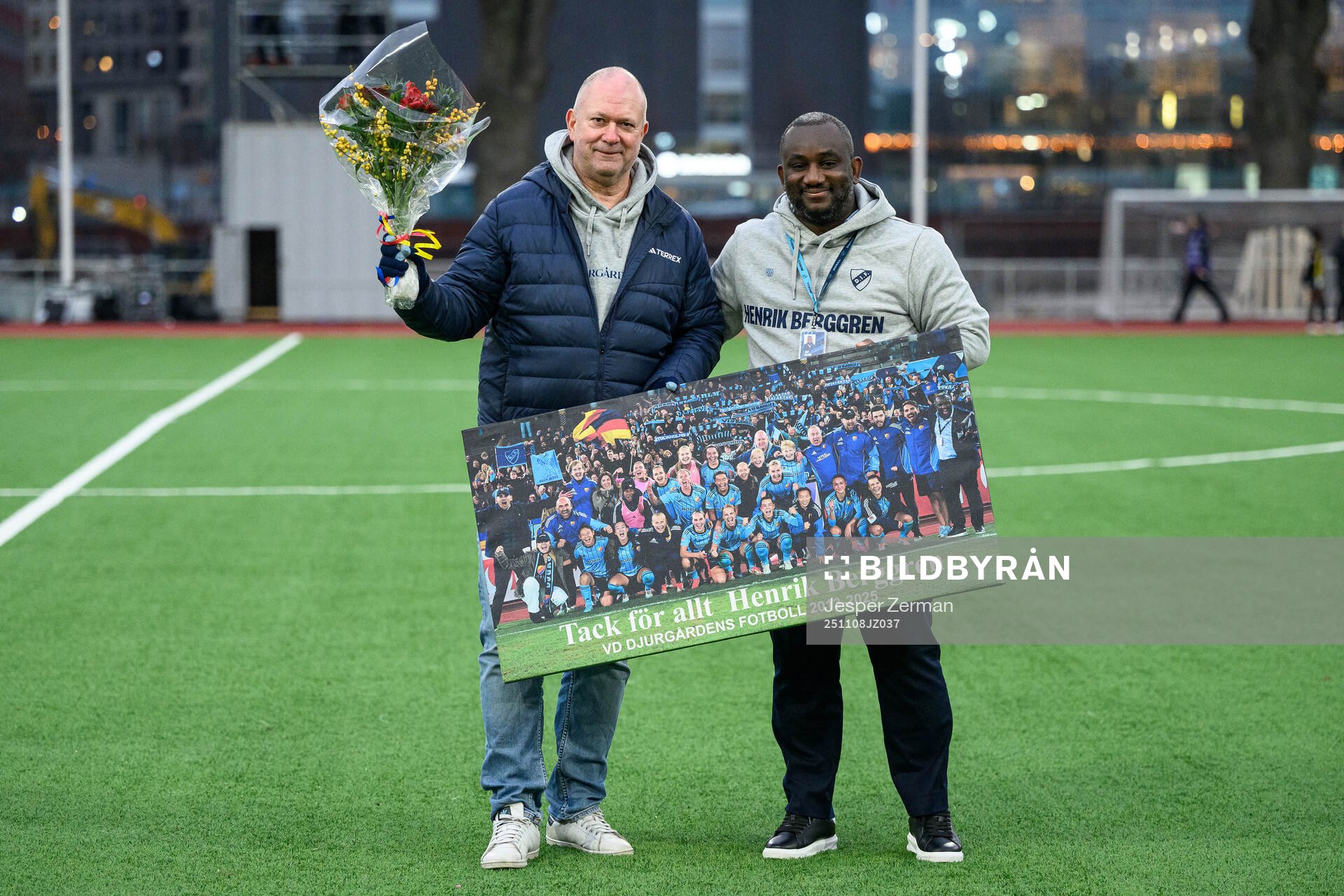 Djurgårdens VD Henrik Berggren och sportchef Jean Balawo