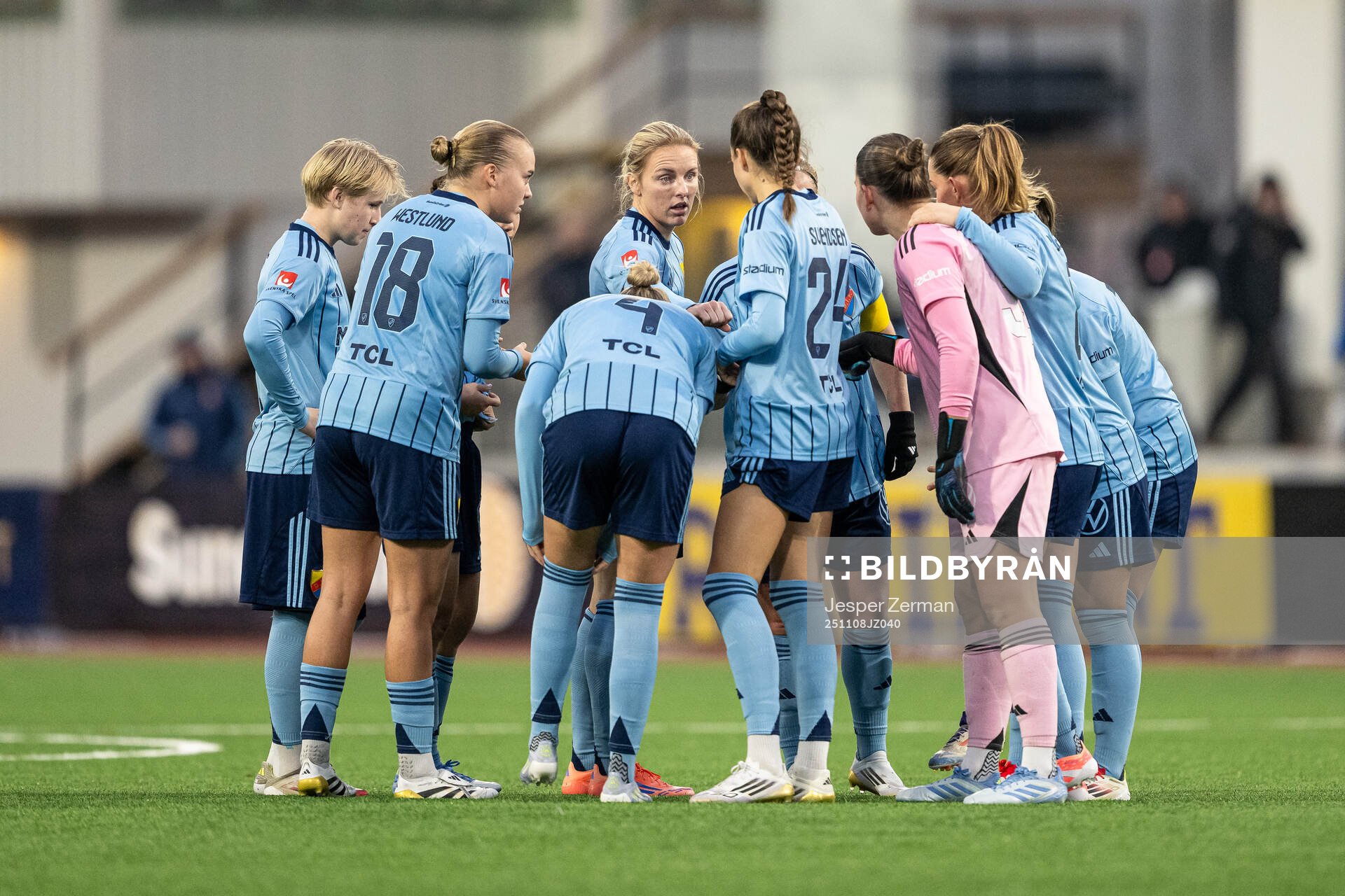 Djurgårdens spelare samlas