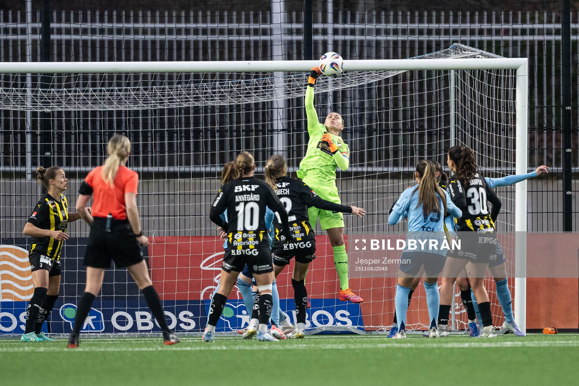 Häckens målvakt Jennifer Falk