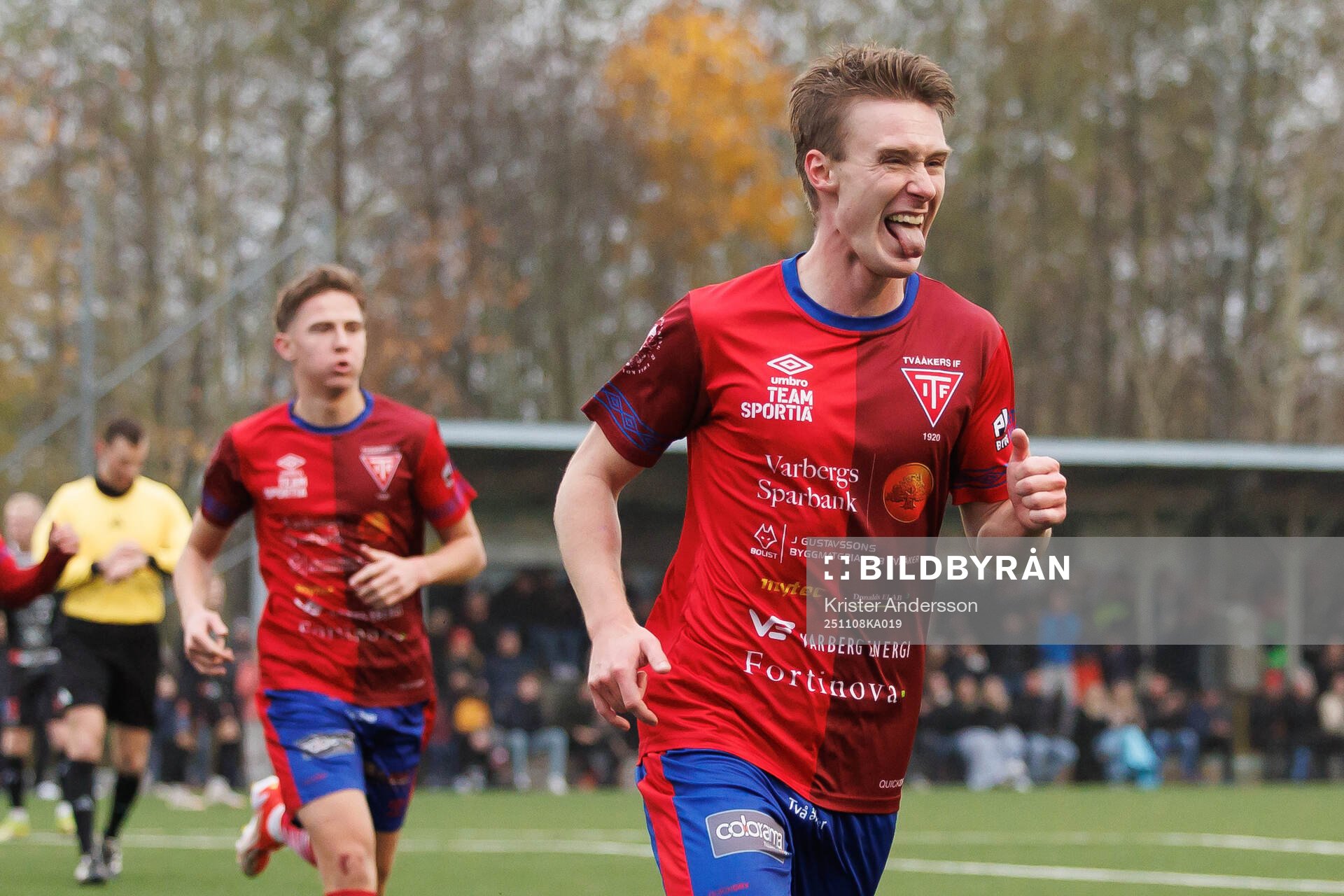 Tvååkers Melvin Sjöland jublar