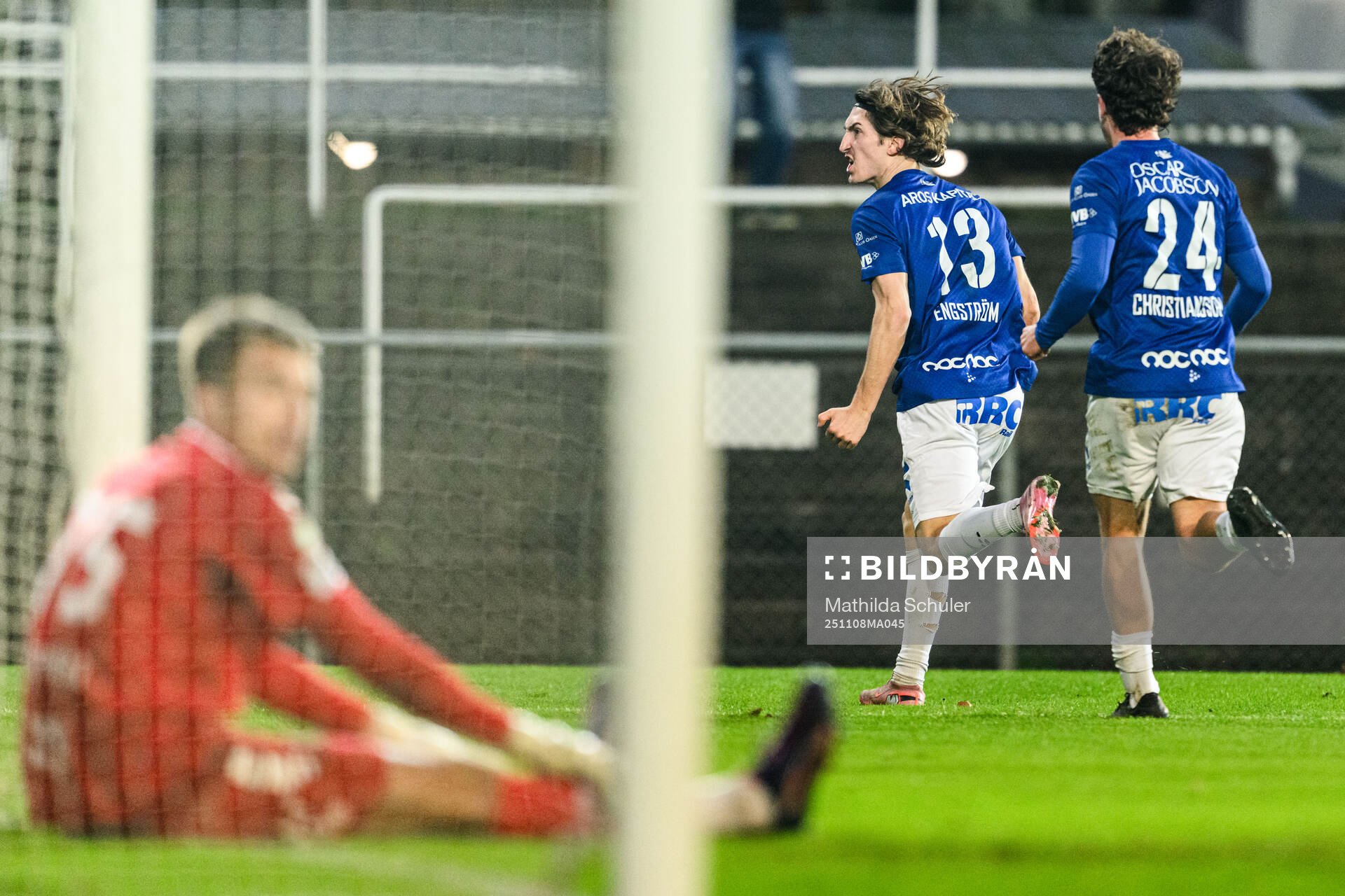 Trelleborgs Hugo Engström jublar