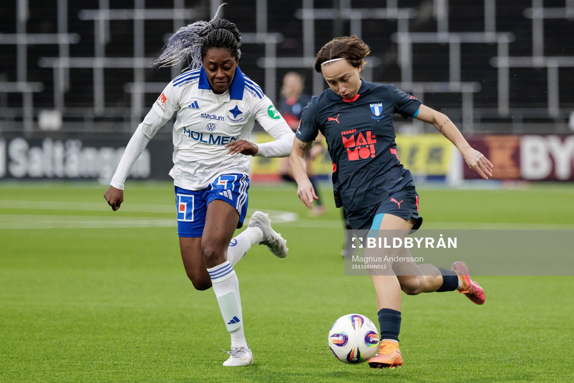 IFK Norrköpings Maya Aliyah Antoine och Malmö FFs Miljana