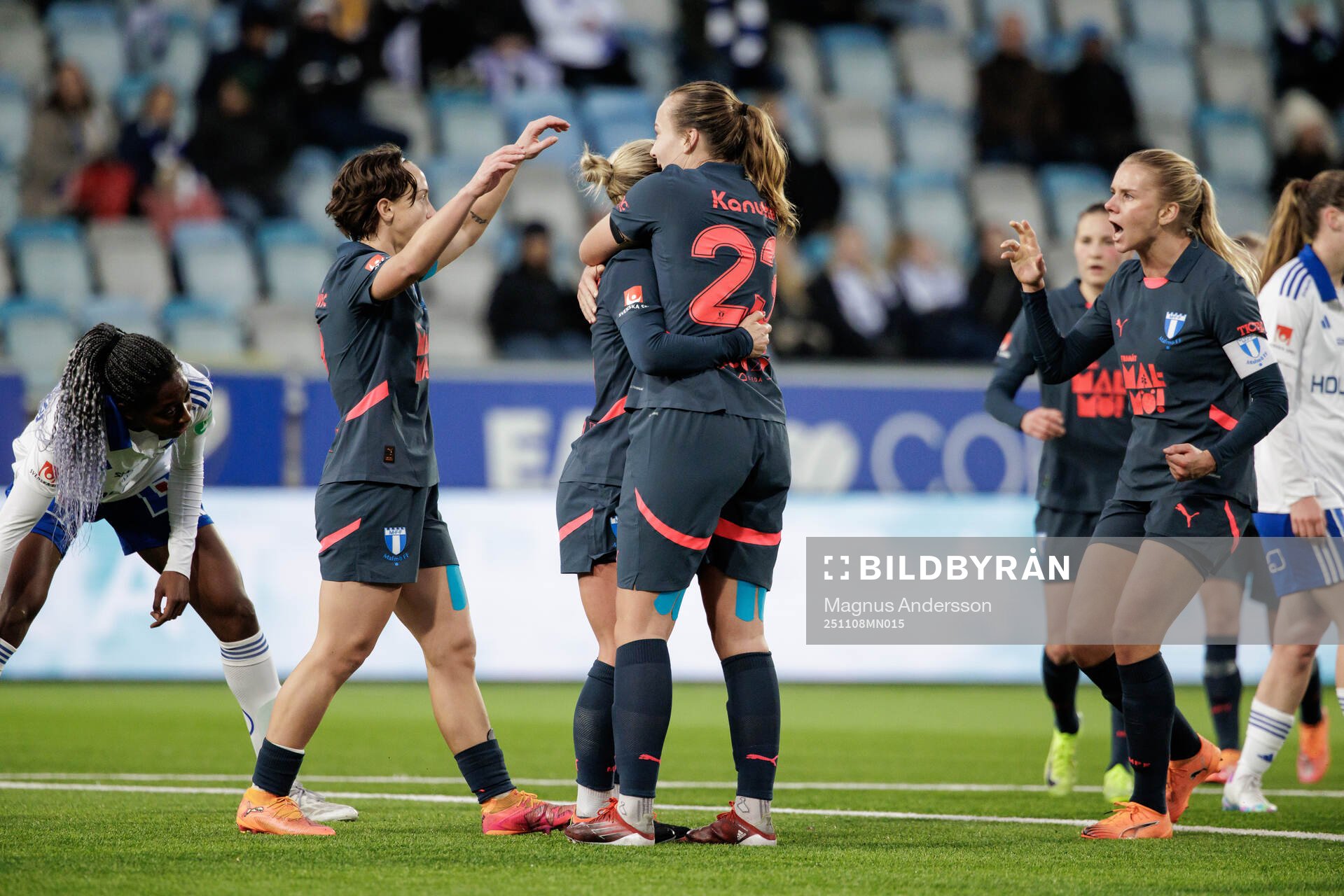 Malmö FFs Sara Kanutte Sørensen Fornes jublar