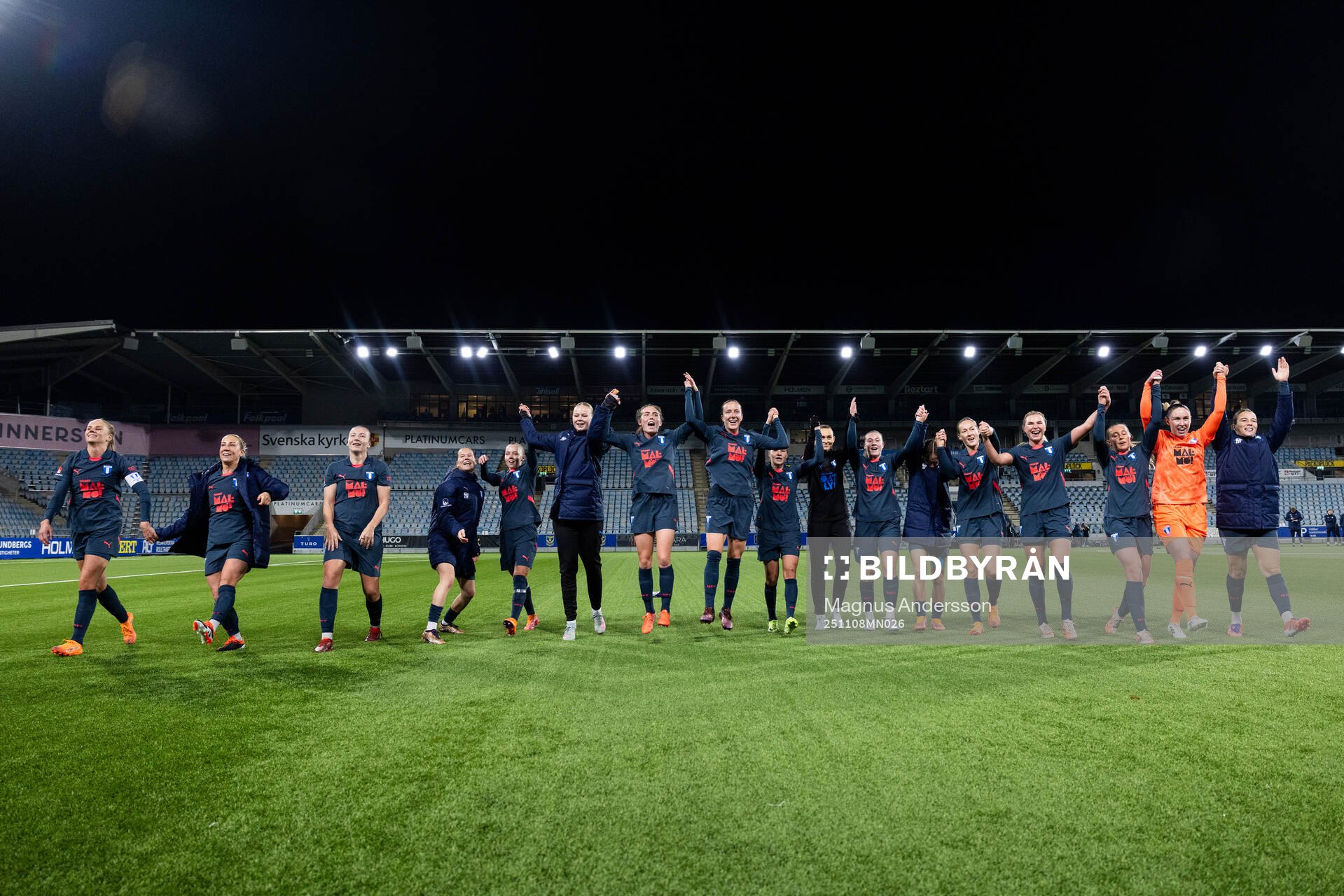Malmö FFs spelare jublar