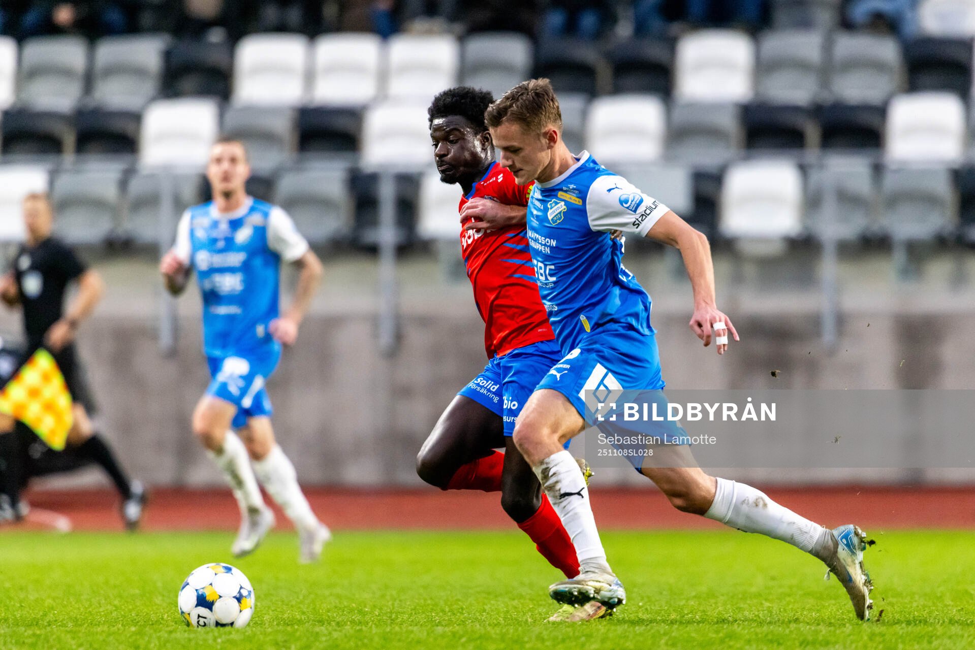Oddevolds Gustav Forssell och Helsingborgs Samuel Asoma
