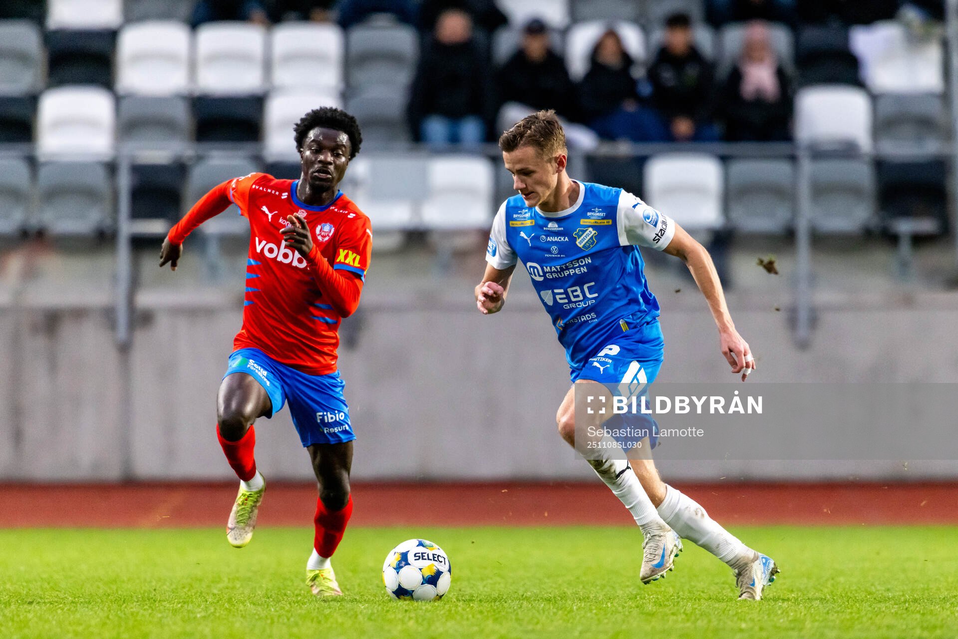 Oddevolds Gustav Forssell och Helsingborgs Samuel Asoma