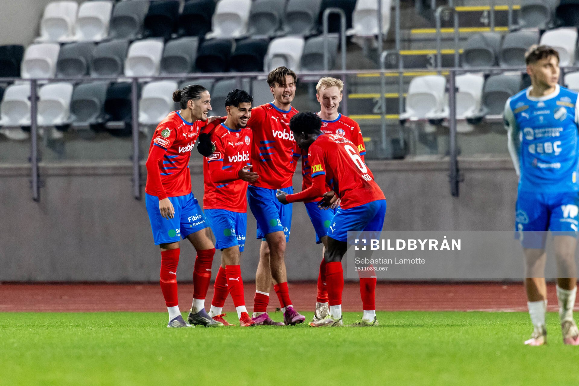Helsingborgs Wilhelm Loeper har gjort 1-4 och jublar