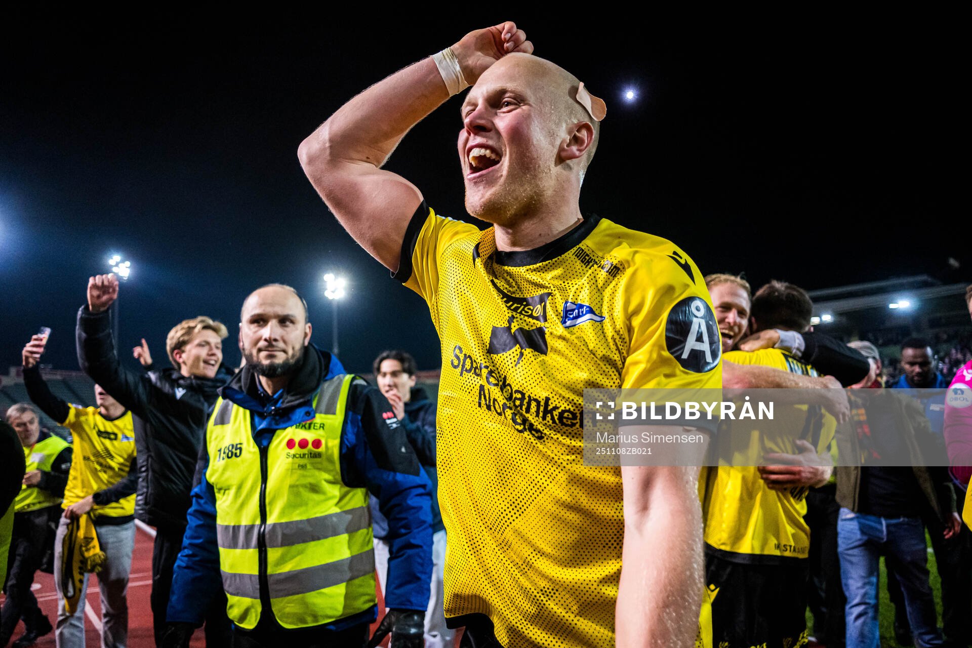 John Olav Norheim of Start celebrates promotion to the