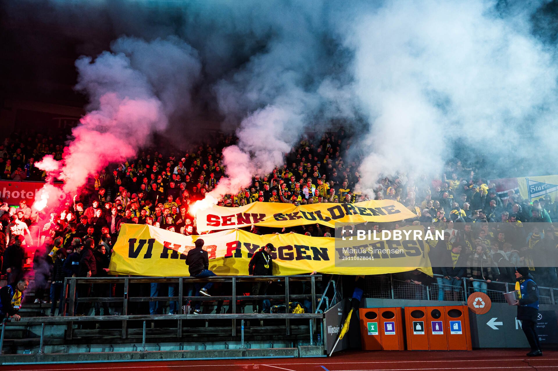 Spectators in the stands