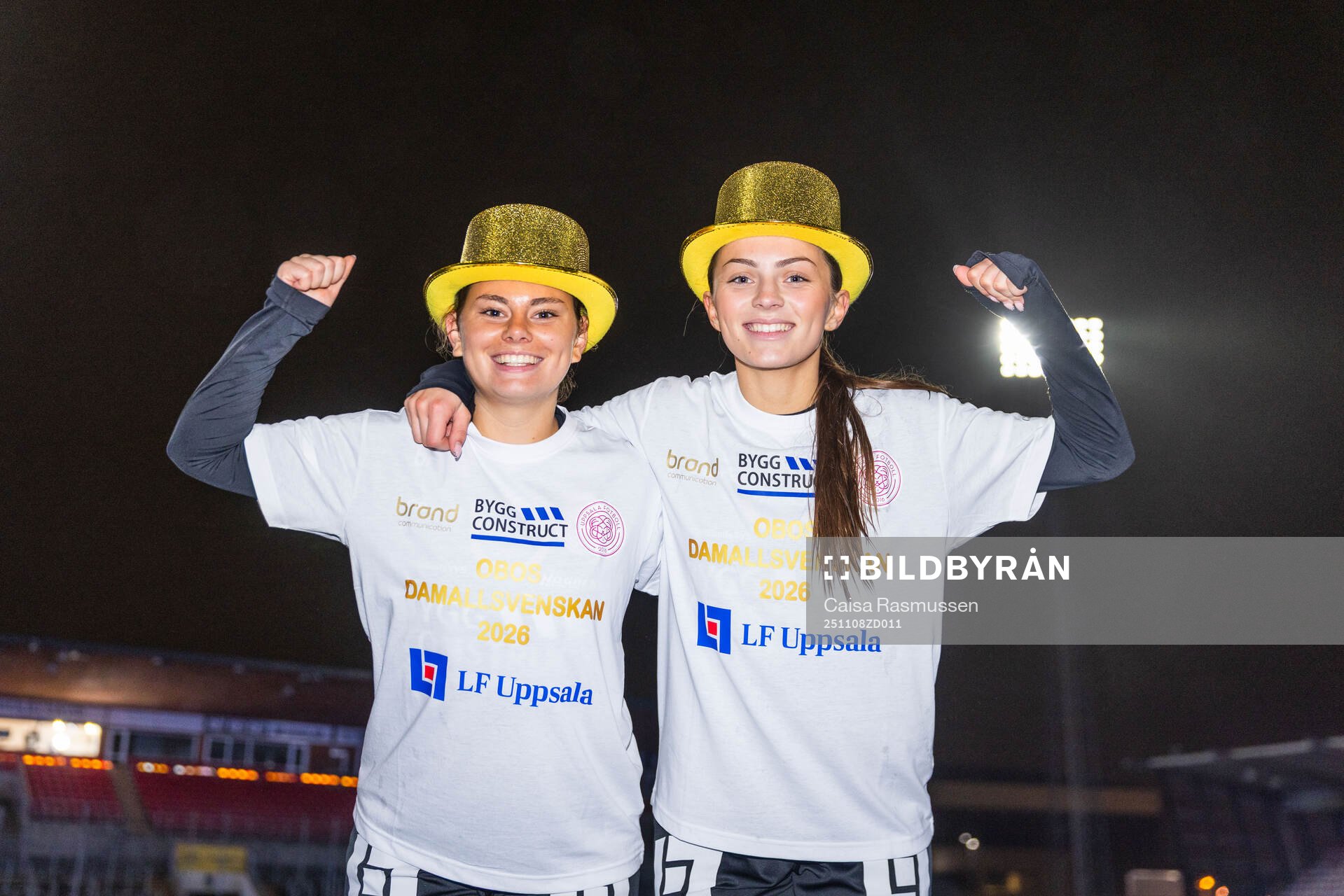IK Uppsalas Lova Tomic och Stina Leffler jublar