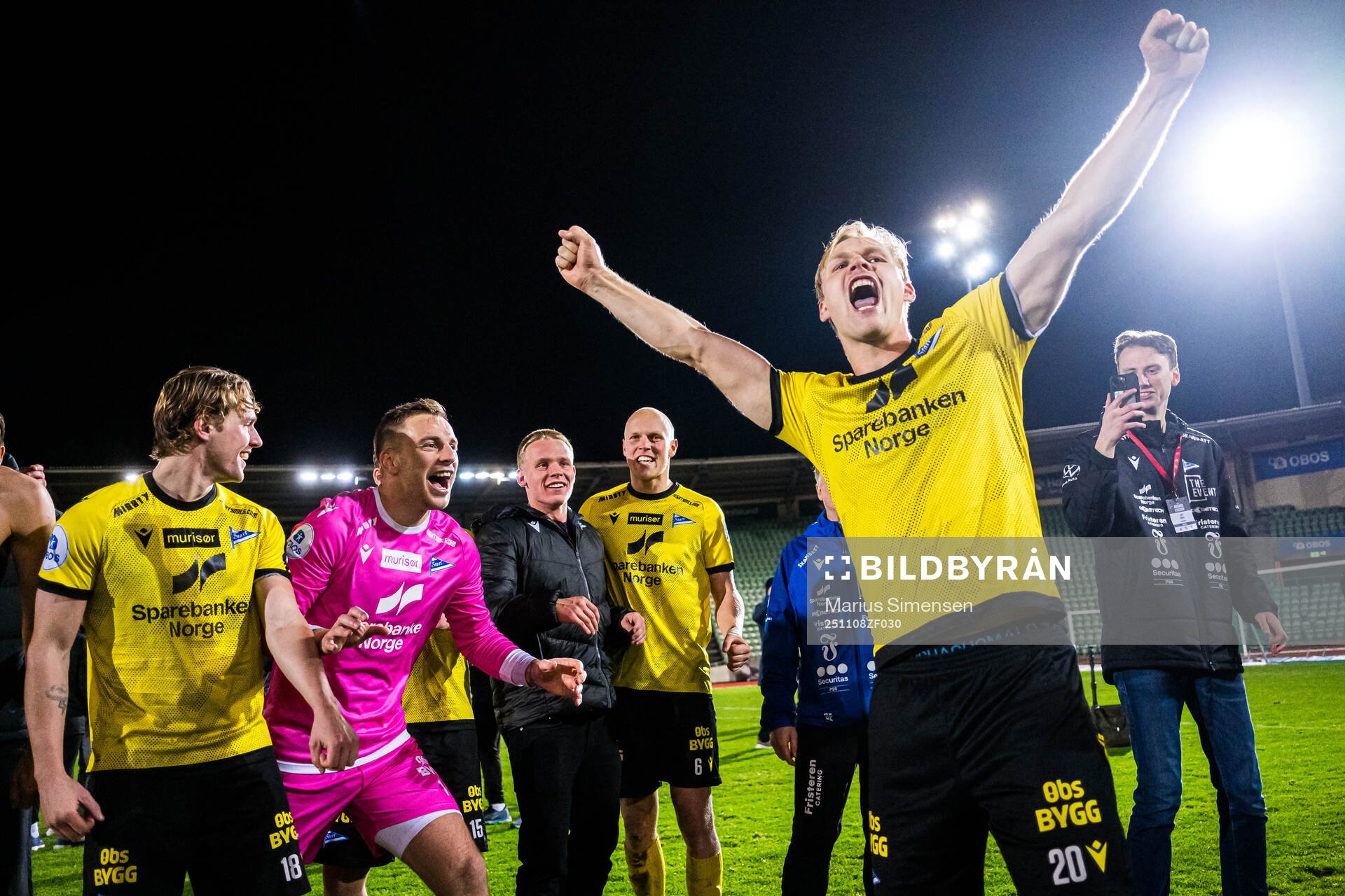 Mikael Birk Giæver Ugland, goalkeeper Jacob Pryts Larsen,