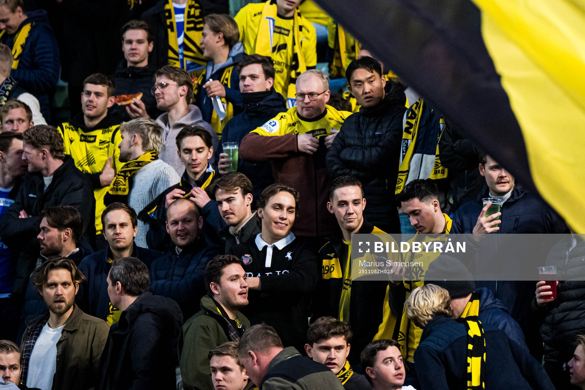Spectators in the stands